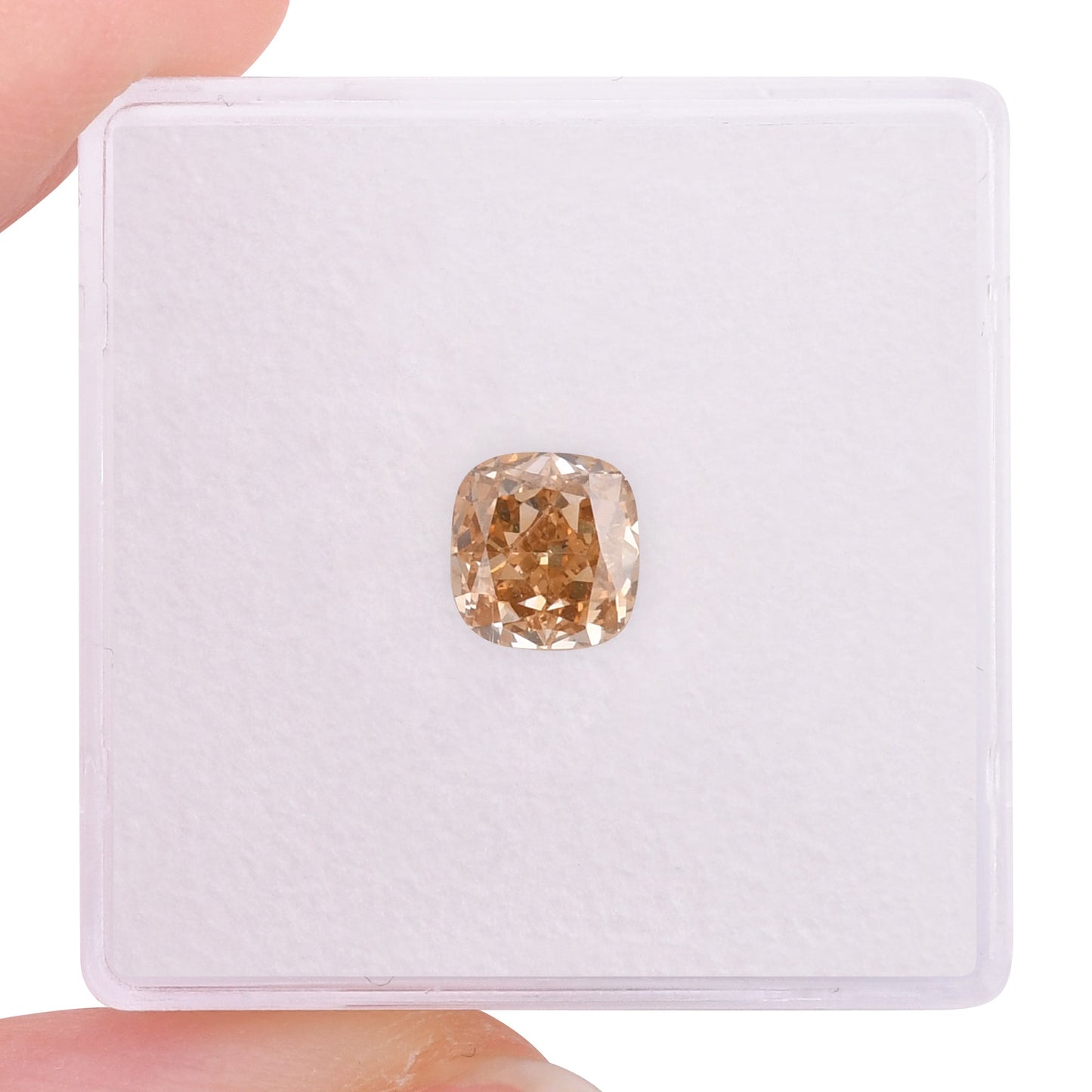 1.15 Carat Fancy Deep Brownish Orangy Yellow Cushion Diamond SI1 GIA