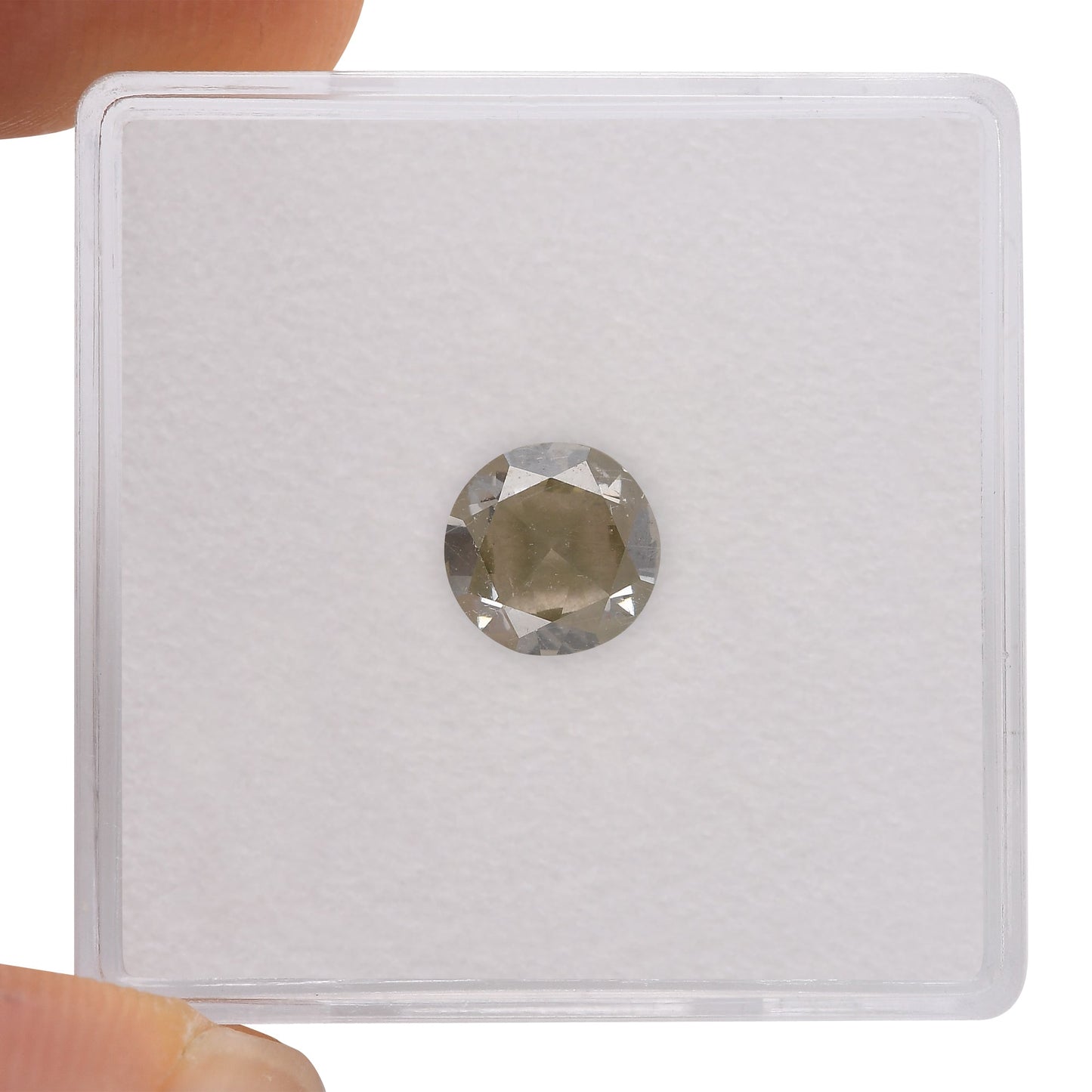 1.35 Carat Fancy Light Gray Round Brilliant Diamond SI2 GIA