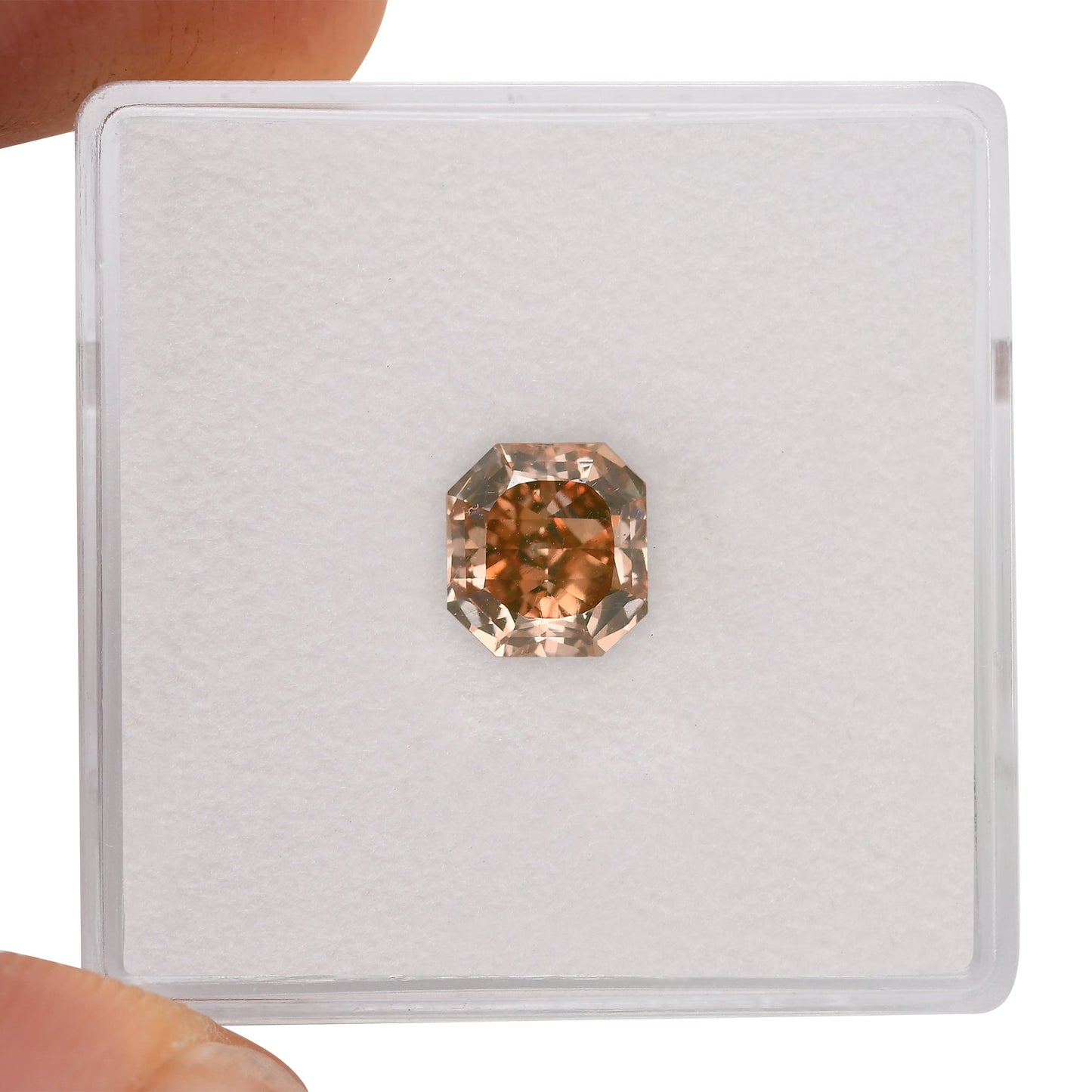 1.19 Carat Fancy Brownish Yellowish Orange Radiant Diamond SI1 GIA