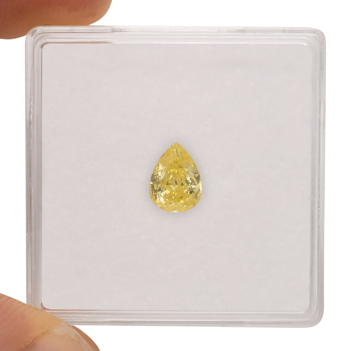 0,60 Karat Fancy Intense Yellow Pear Diamond GIA