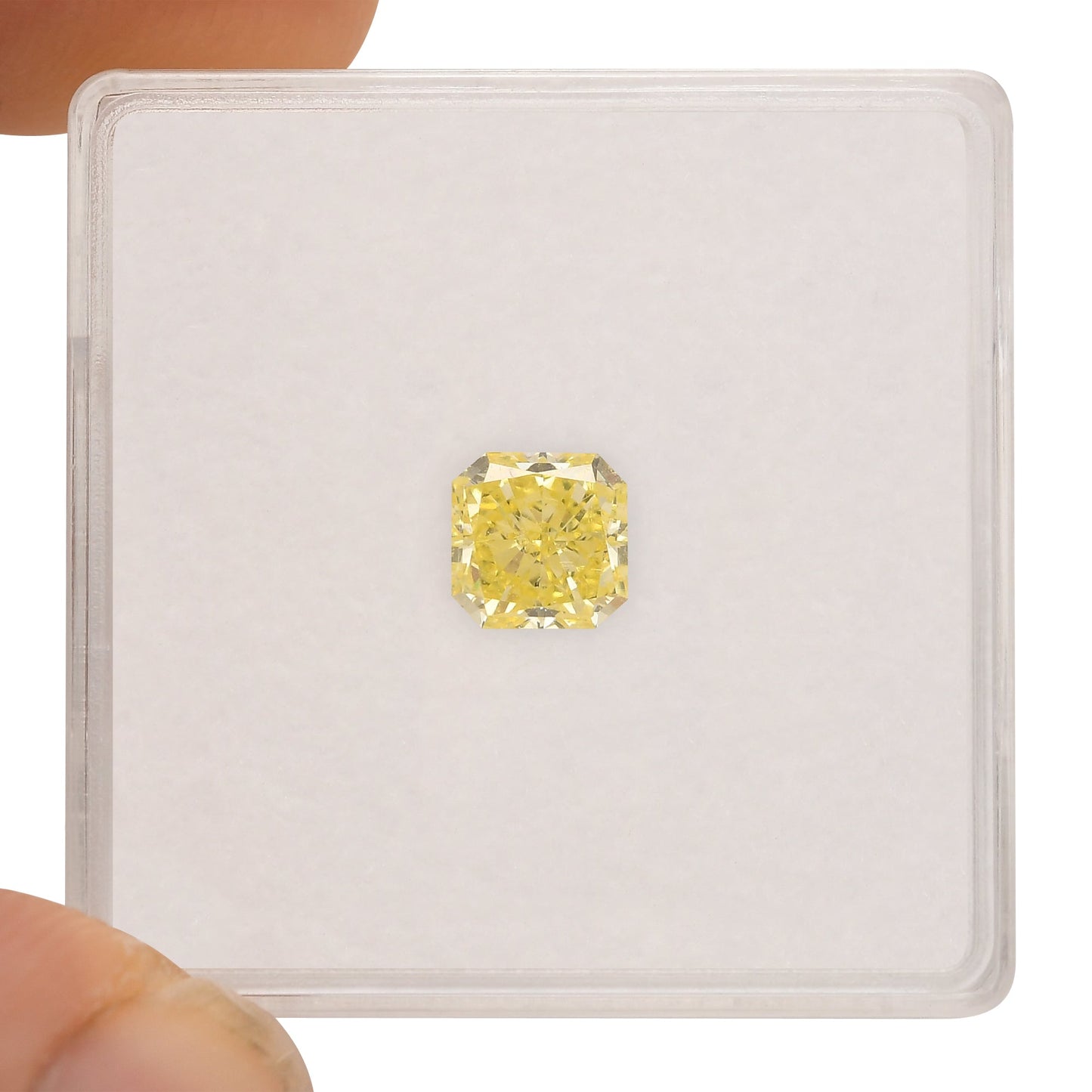 0.92 Carat Fancy Yellow Radiant Diamond SI1 GIA