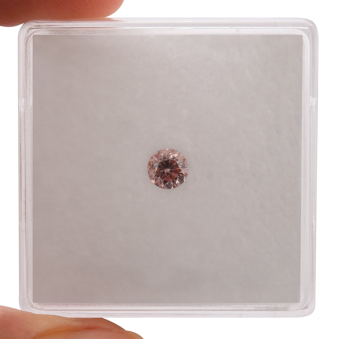 0.24 Carat Fancy Pink Round Brilliant Diamond VS1 GIA