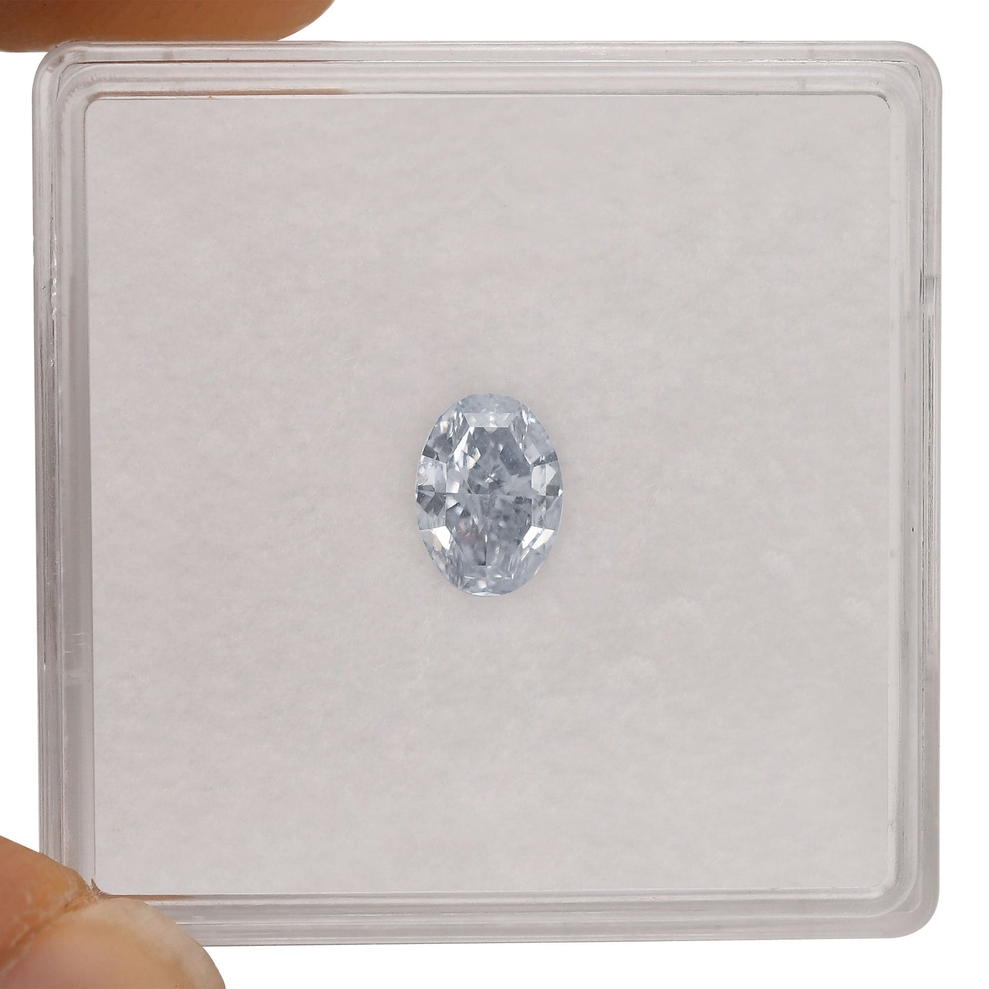 0.60 Carat Fancy Blue Oval Diamond VS2 GIA