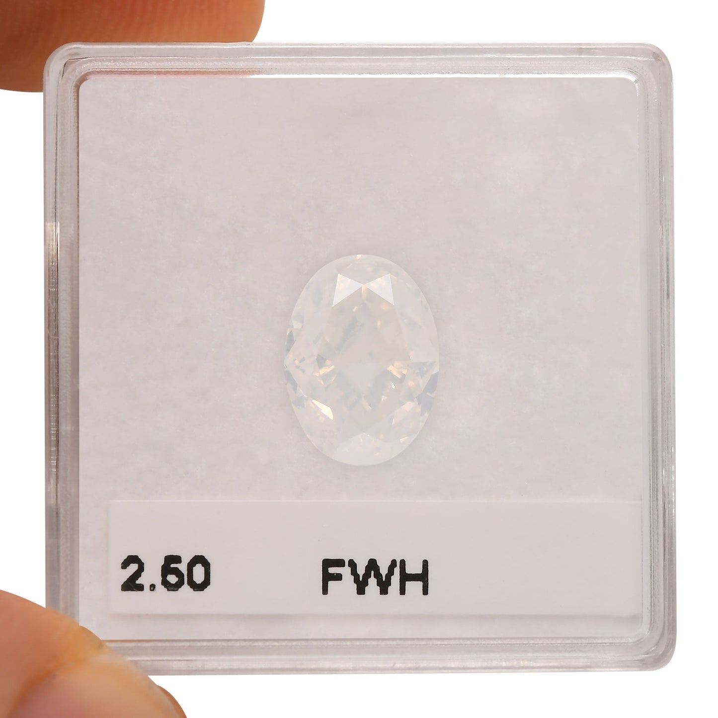 2,50 Karat Fancy White Oval Diamond GIA