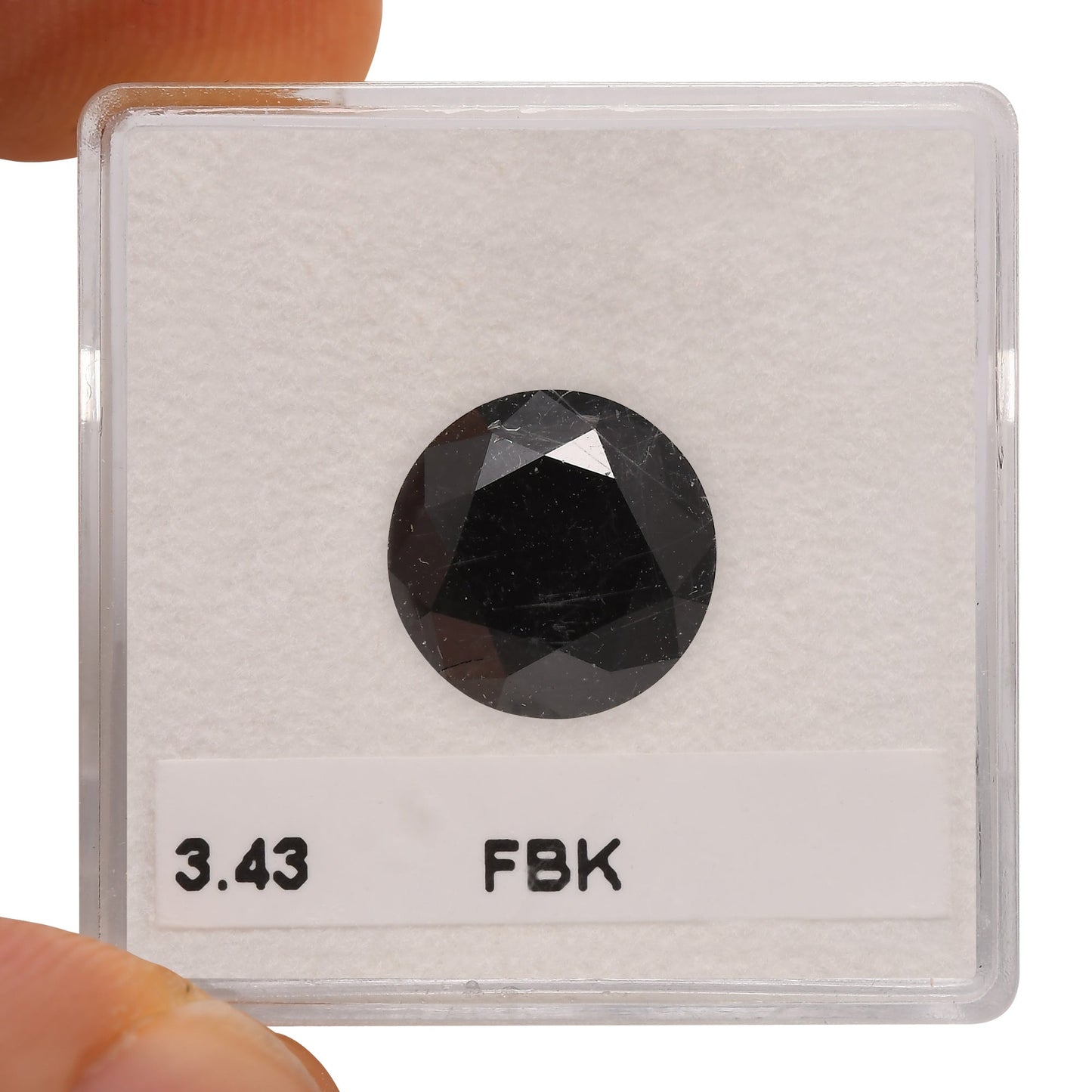 3,43 Karat Fancy Black Brillant Diamant, GIA-zertifiziert