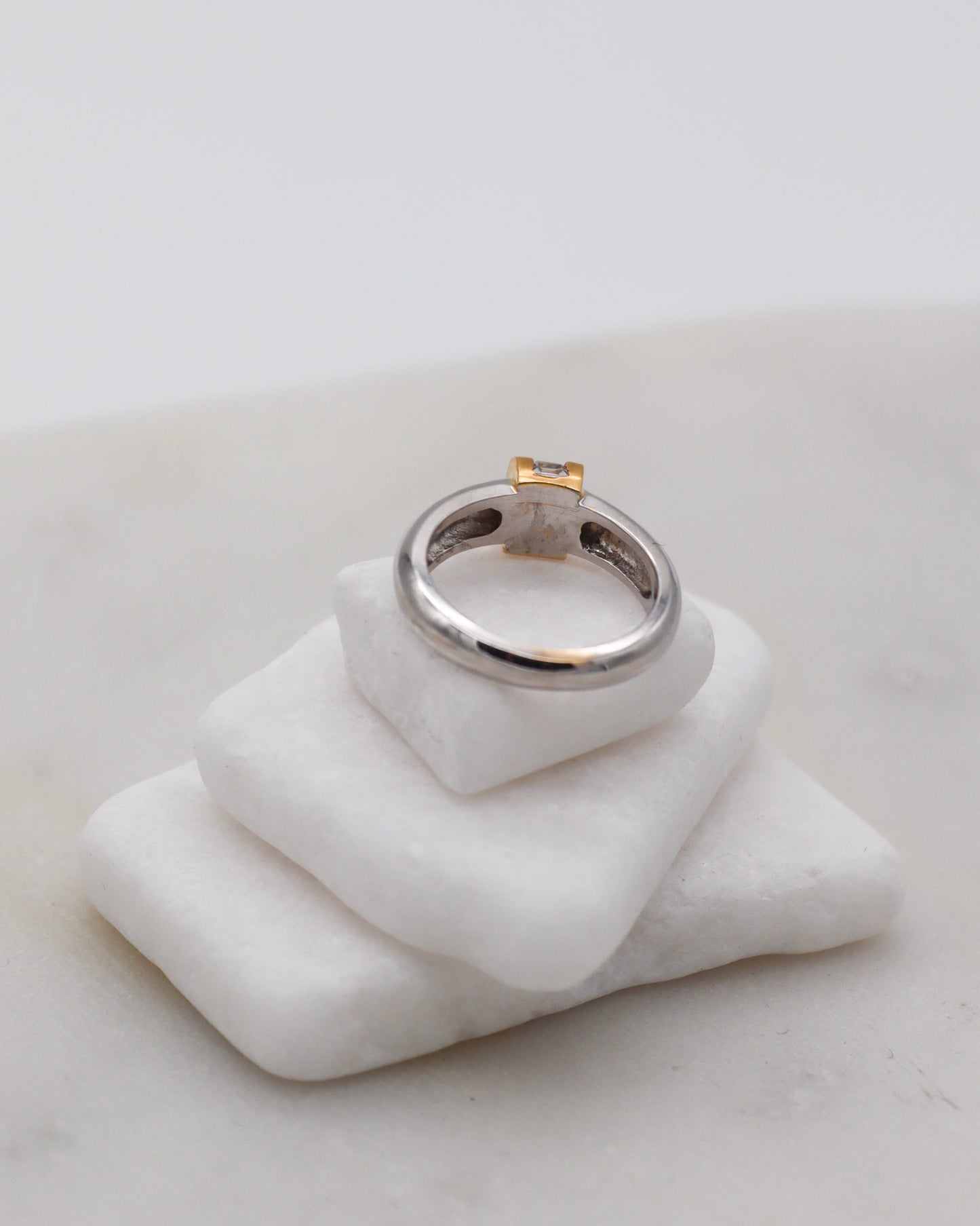 Vintage-Ring Violetta mit Zirkonia im Bicolor-Design aus 750/-Gold