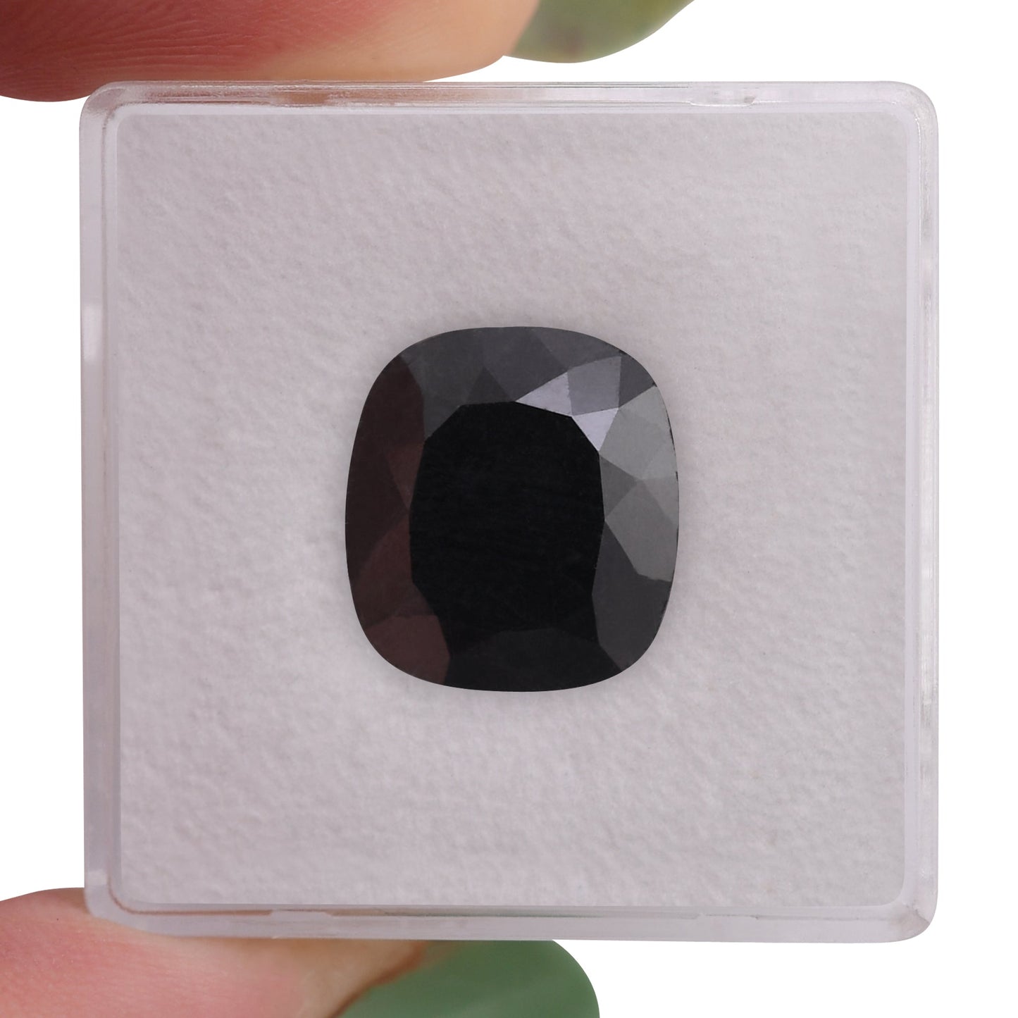 5,14 Karat Fancy Black Cushion Diamond GIA