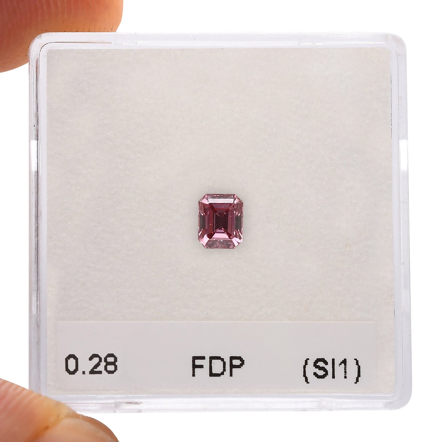 0,28 Karat Fancy Deep Pink Smaragd-Diamant SI1 ARGYLE & GIA