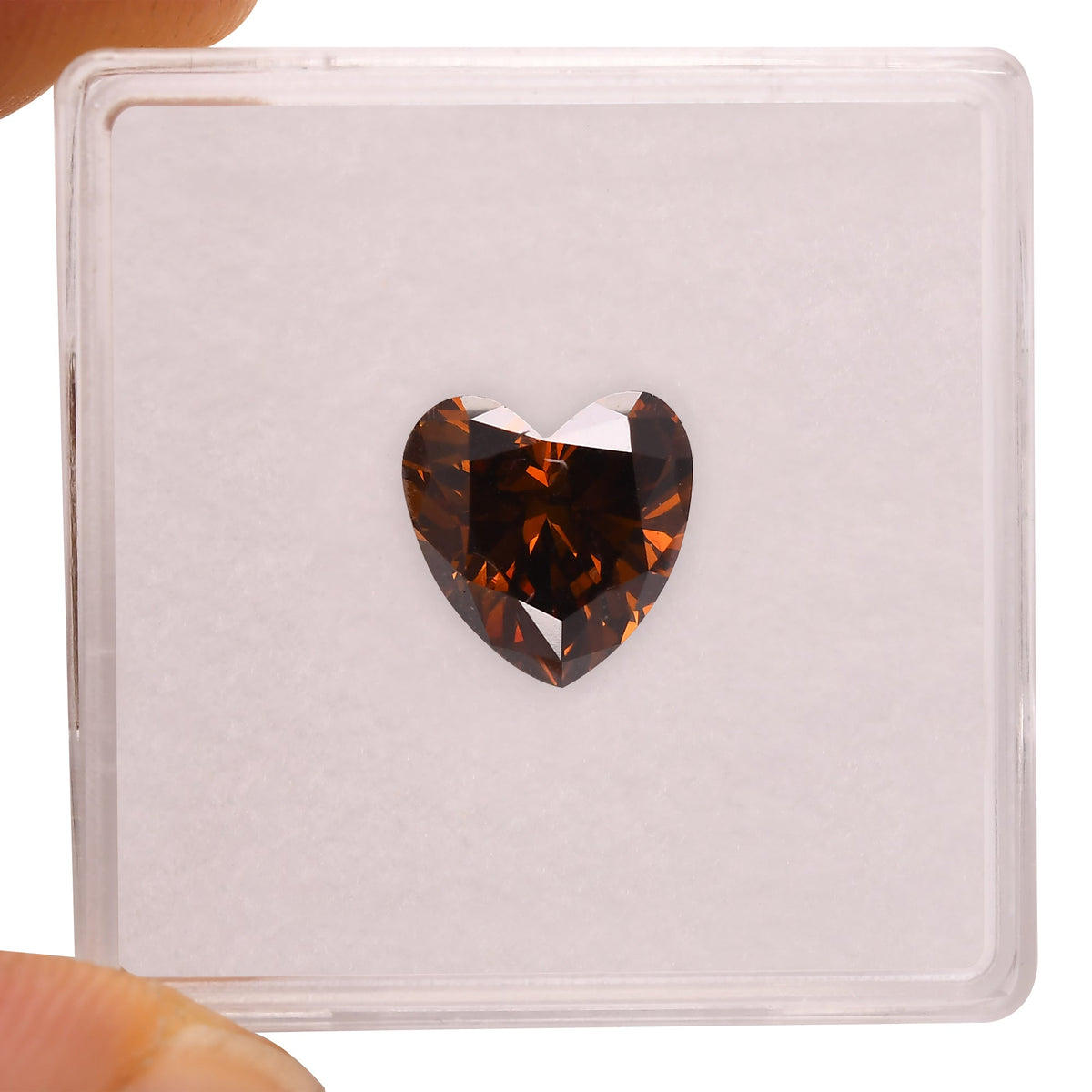 Herzförmiger Diamant | 2,49 ct | Fancy Deep Brown Orange | SI2 | GIA | Ref 505967