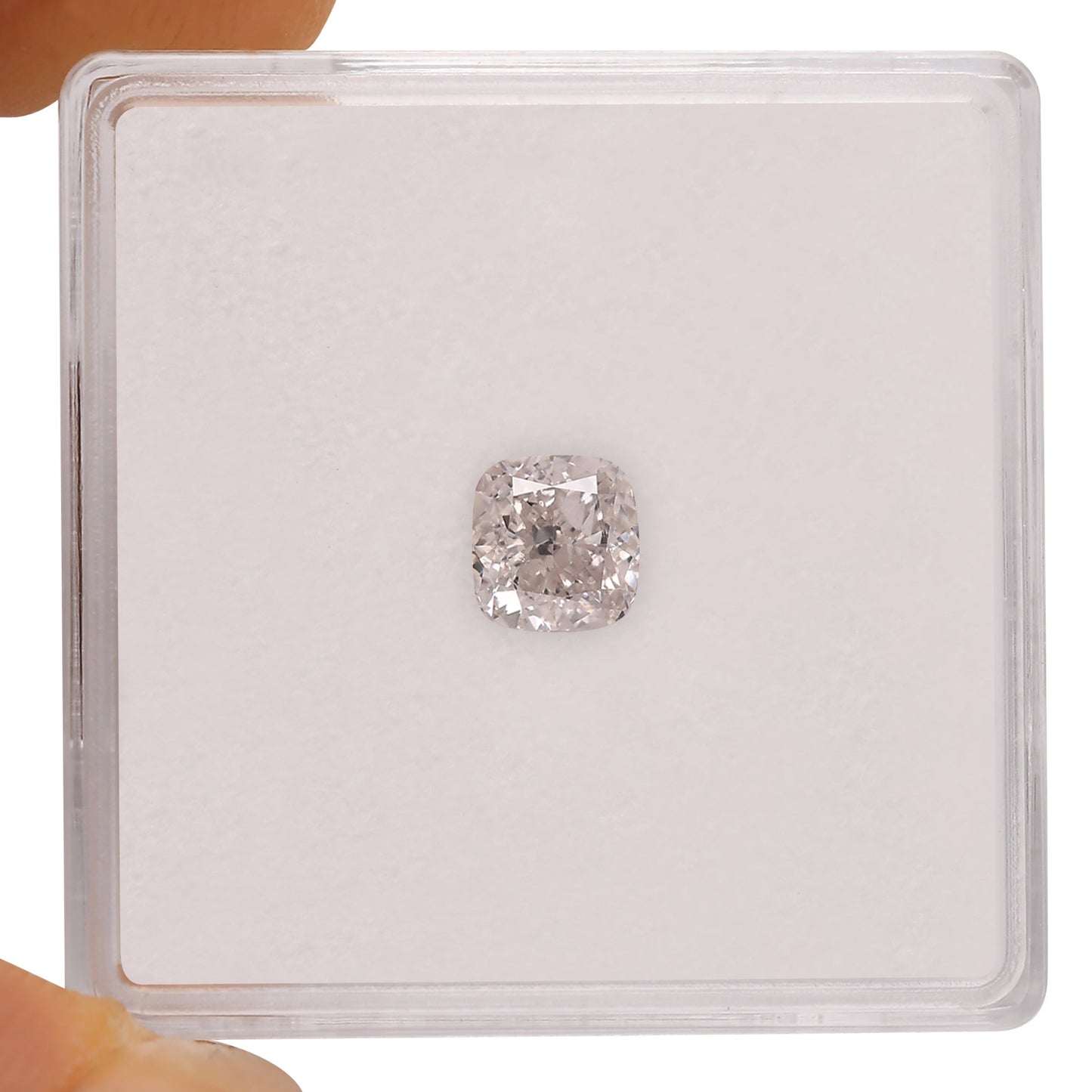 0.72 Carat Light Pink Cushion Diamond SI1 GIA