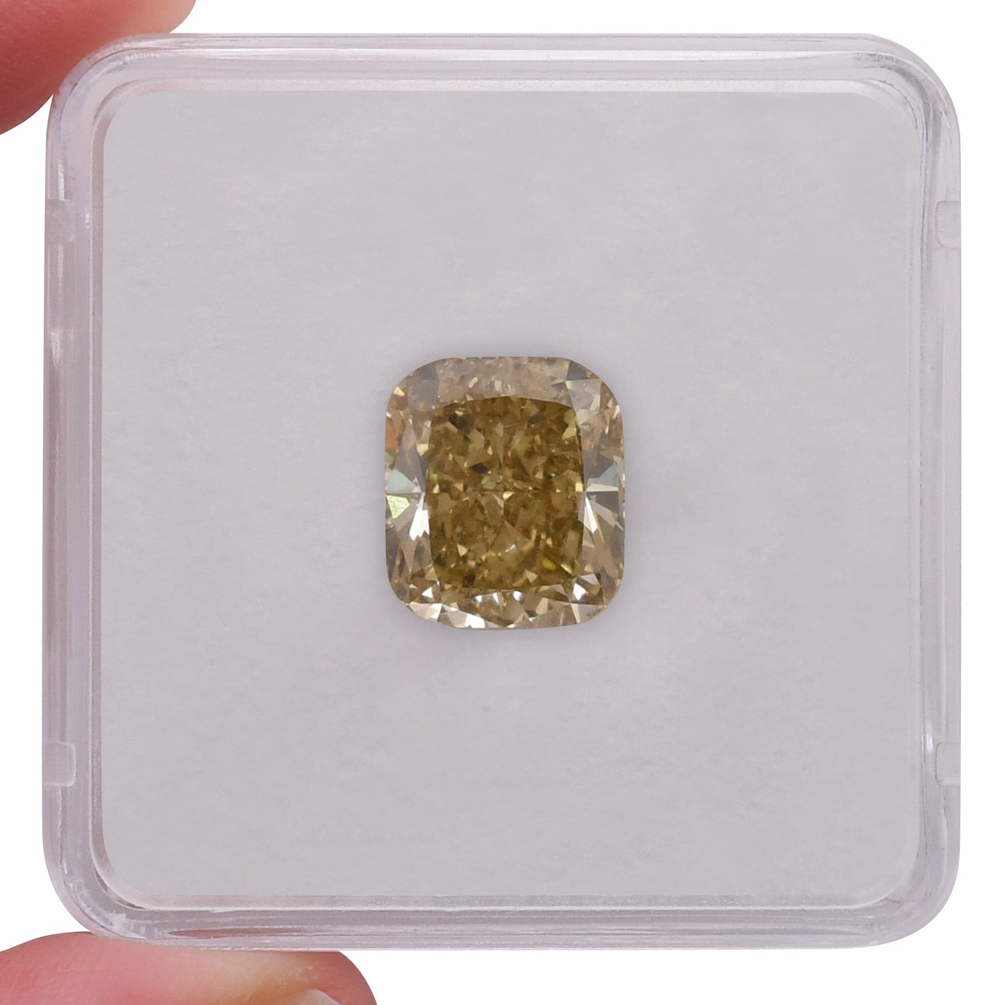 6.60 Carat Fancy Brownish Yellow Cushion Diamond SI2 GIA