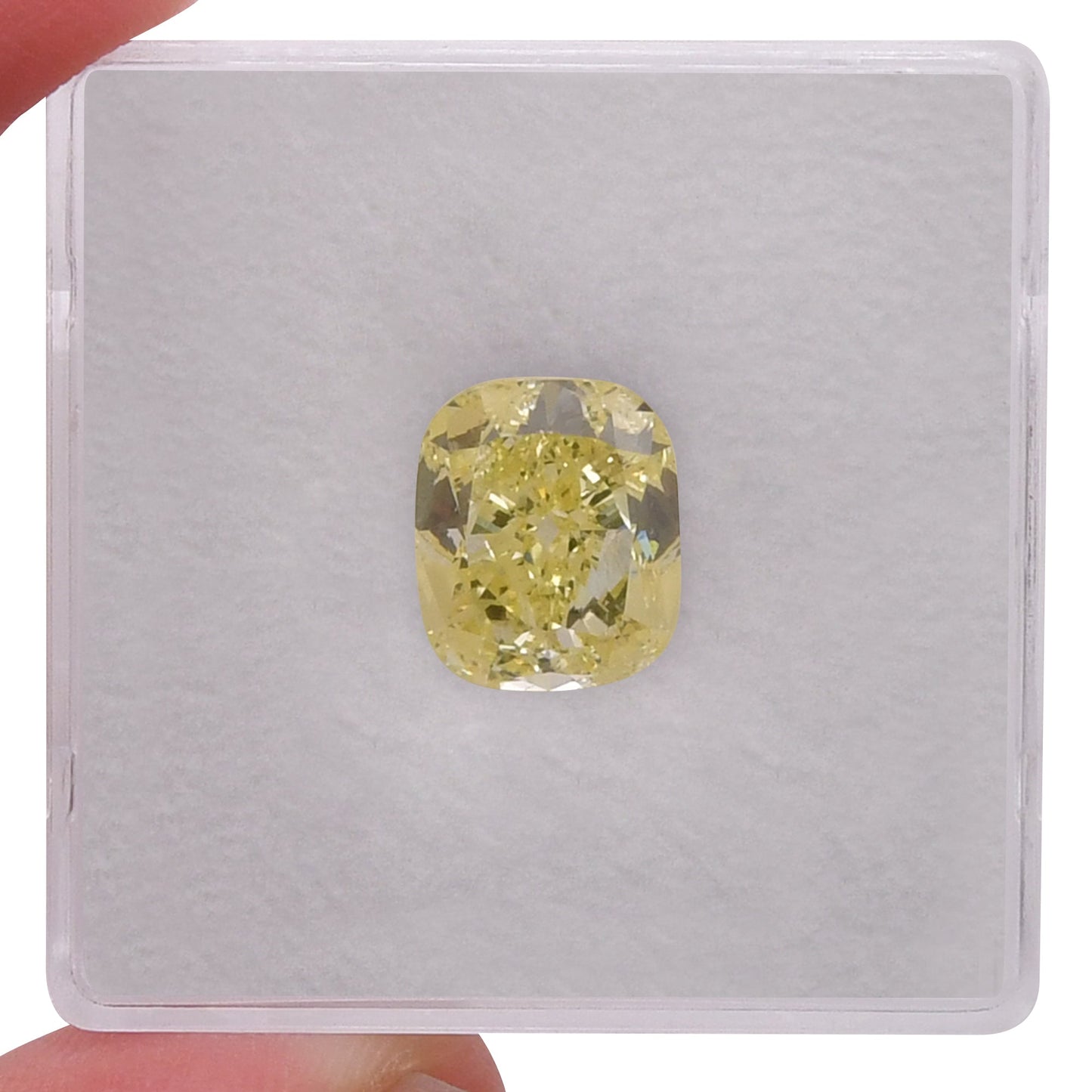 3.01 Carat Fancy Light Yellow Cushion Diamond SI2 GIA