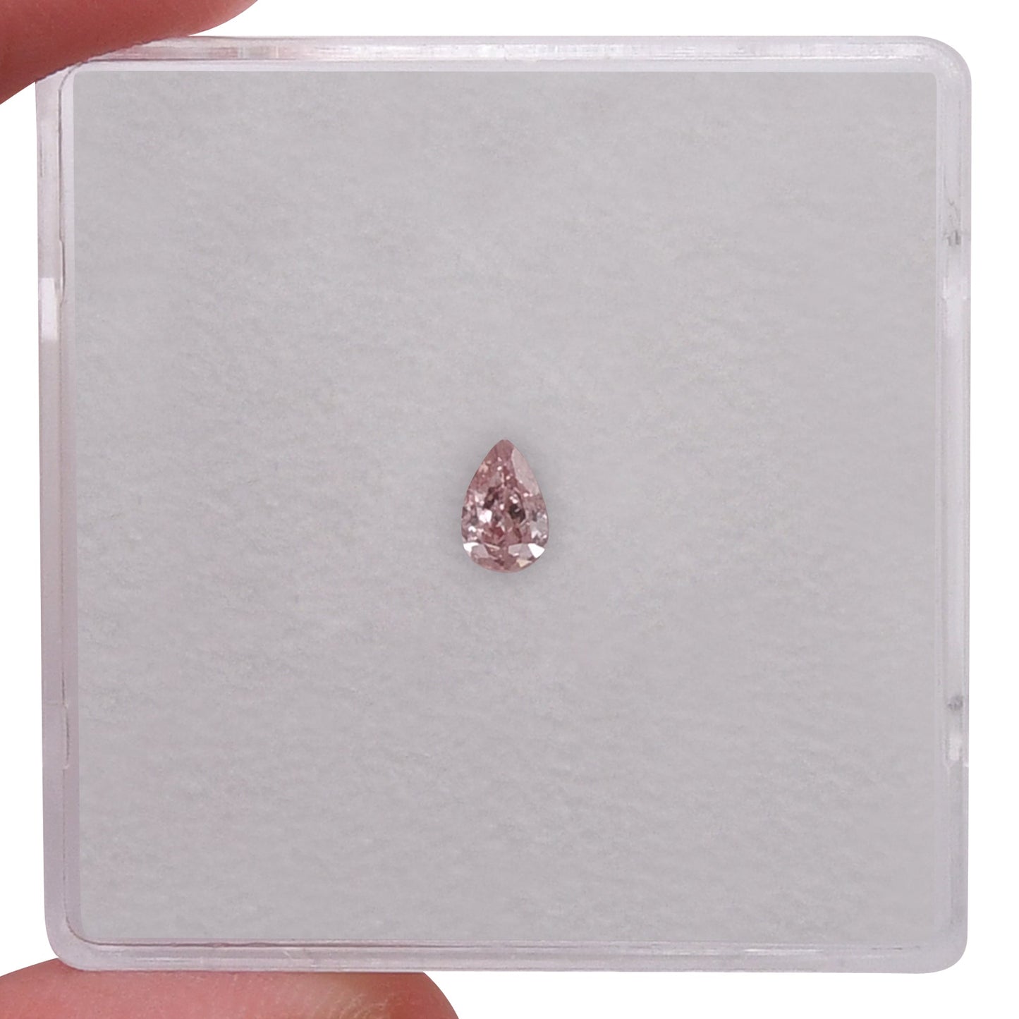 0,13 Karat Fancy Intense Pink Birnenförmiger Diamant (SI1) GIA