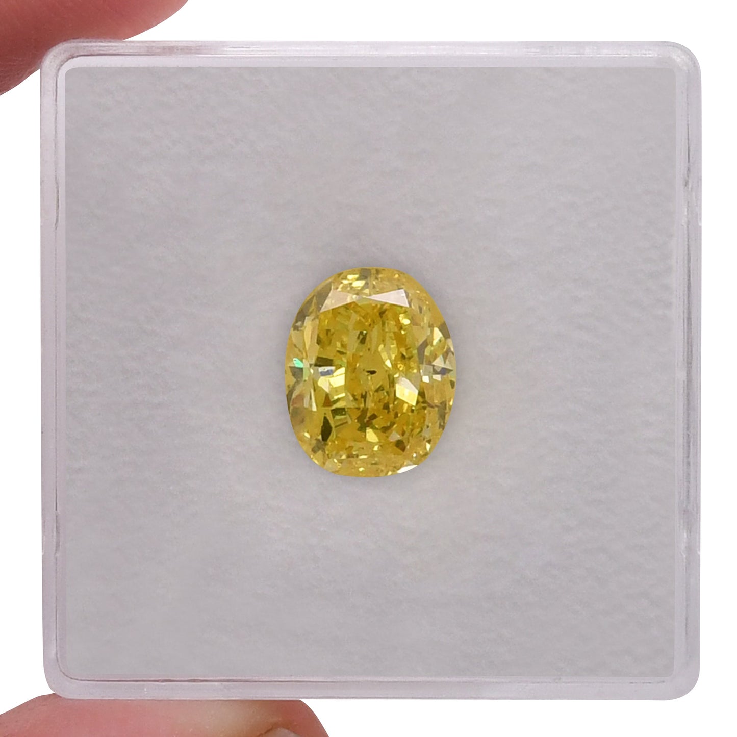 3.03 Carat Fancy Vivid Yellow Oval Diamond SI2 GIA