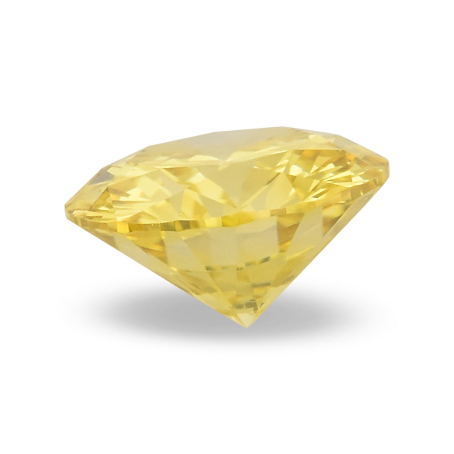 0,25 Karat Fancy Intense Yellow Round Diamond (VS2) GIA