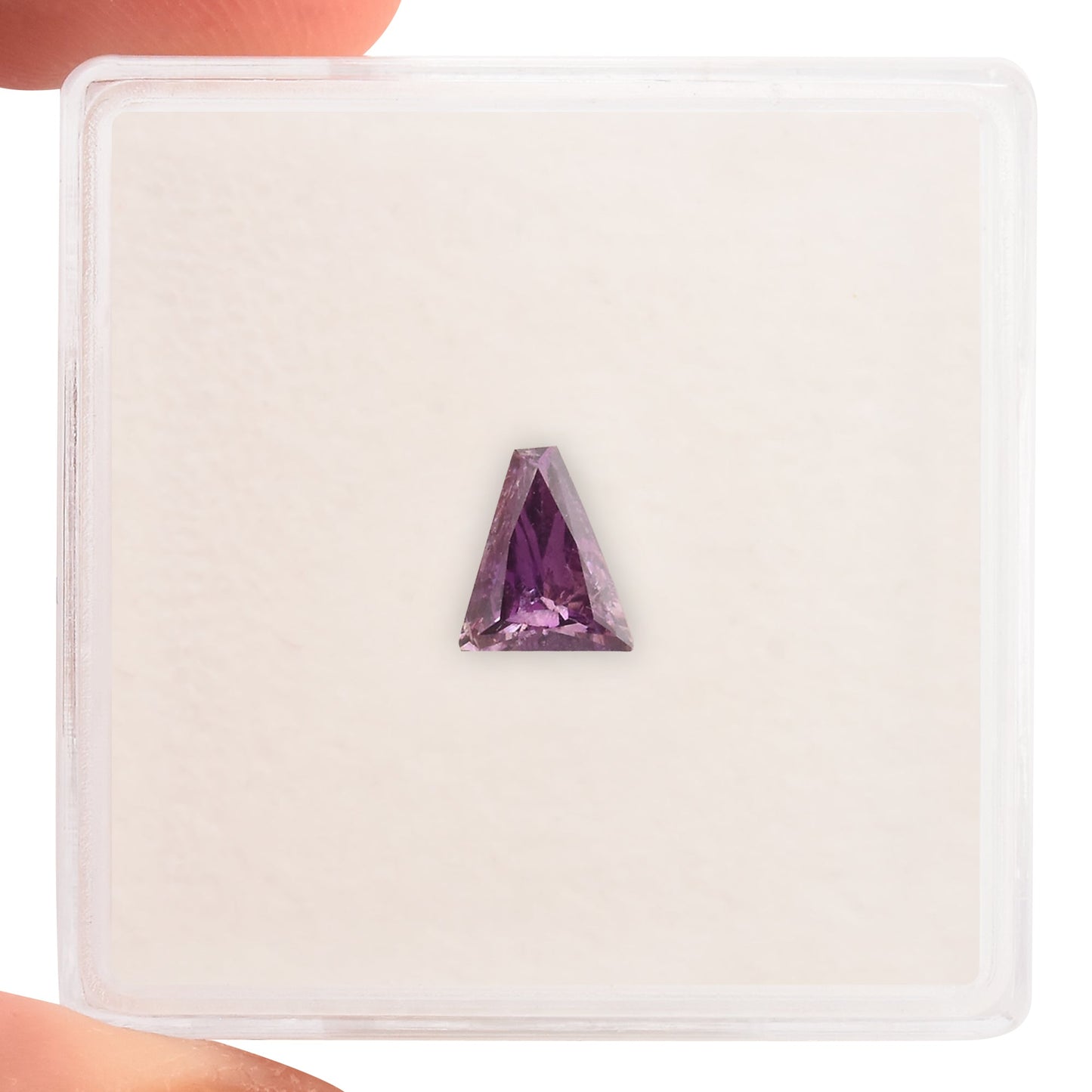 0,39 Karat Fancy Deep Pink Purple Trapezförmiger Diamant I1 GIA