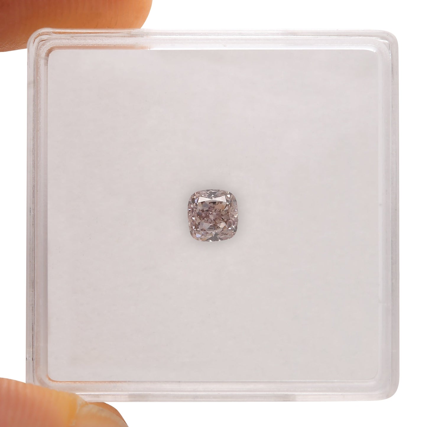 0,36 Karat Fancy Brown Pink Cushion Diamant SI1 GIA