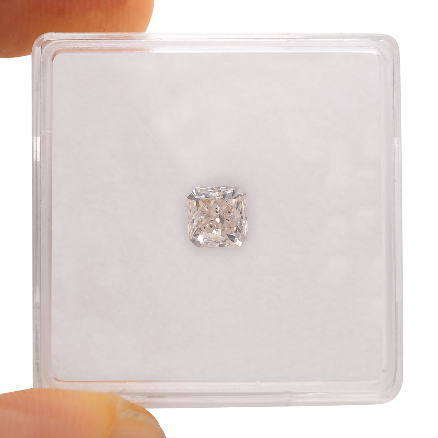 0,70 Karat Fancy Pinkish Brown Radiant Diamant SI2 GIA