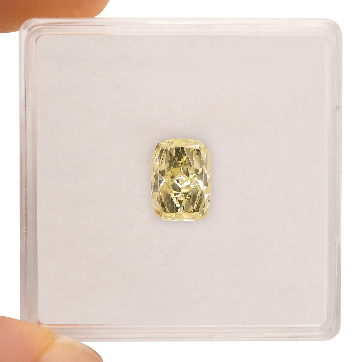 1.01 Carat Fancy Light Yellow Cushion Diamond SI2 GIA