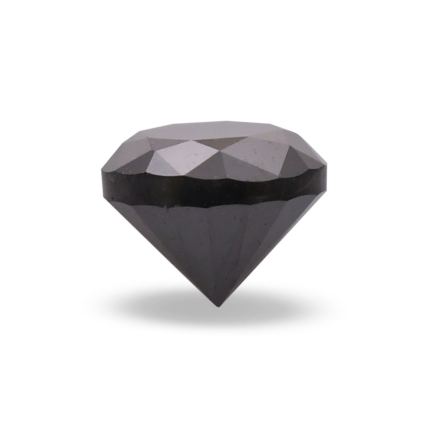 1.38 Carat Fancy Black Round Brilliant Diamond GIA