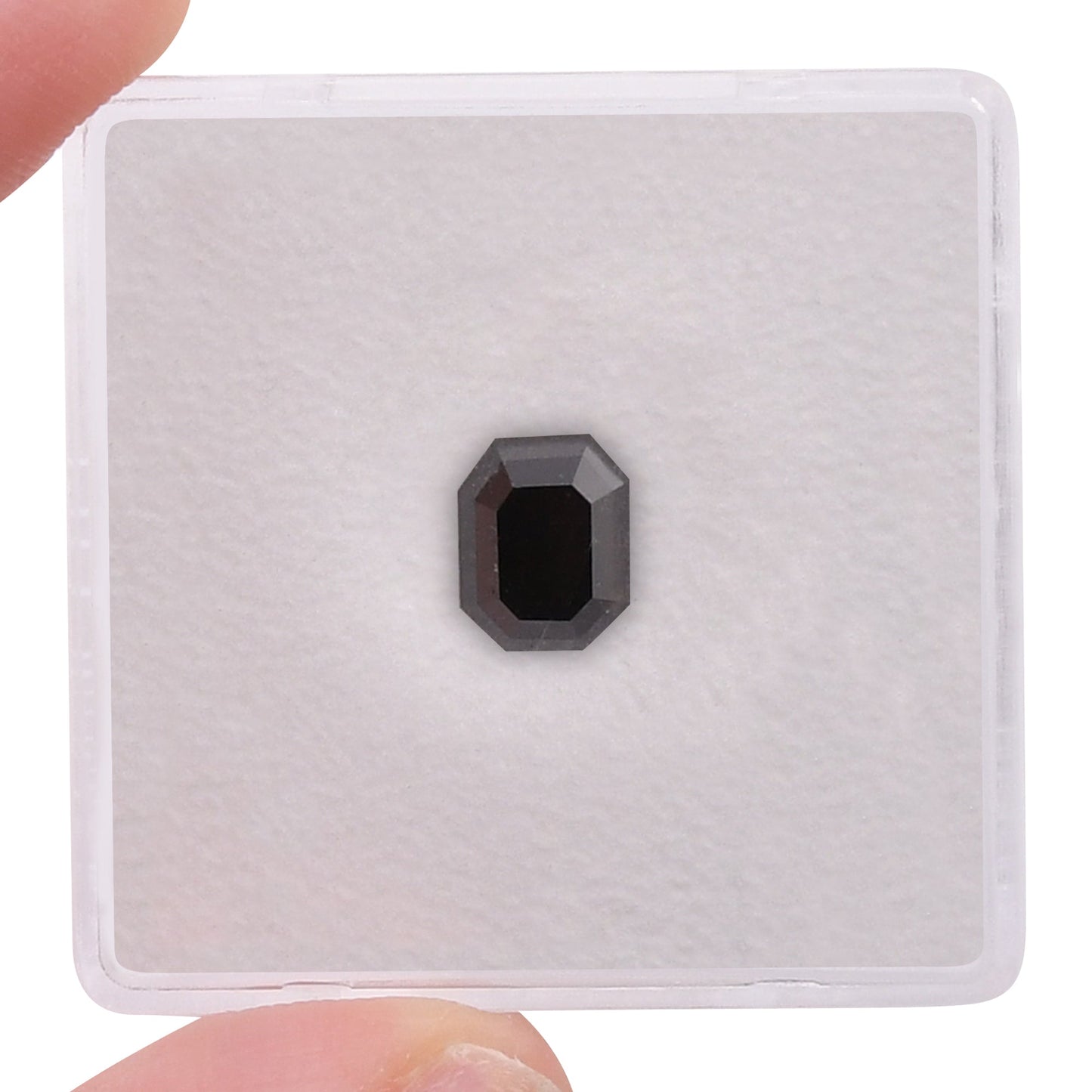 1.30 Carat Fancy Black Emerald Diamond GIA