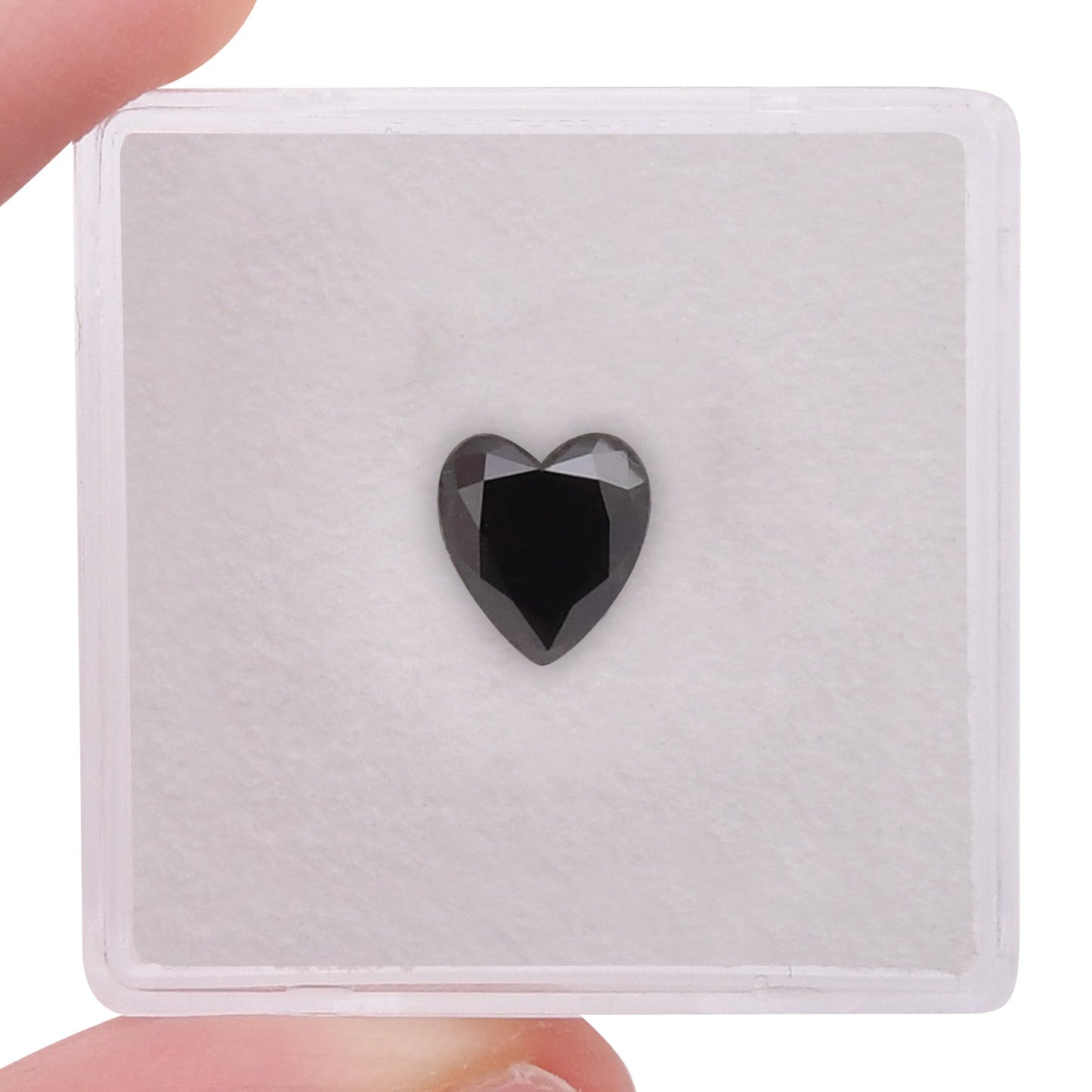 1.32 Carat Fancy Black HEART Diamond GIA