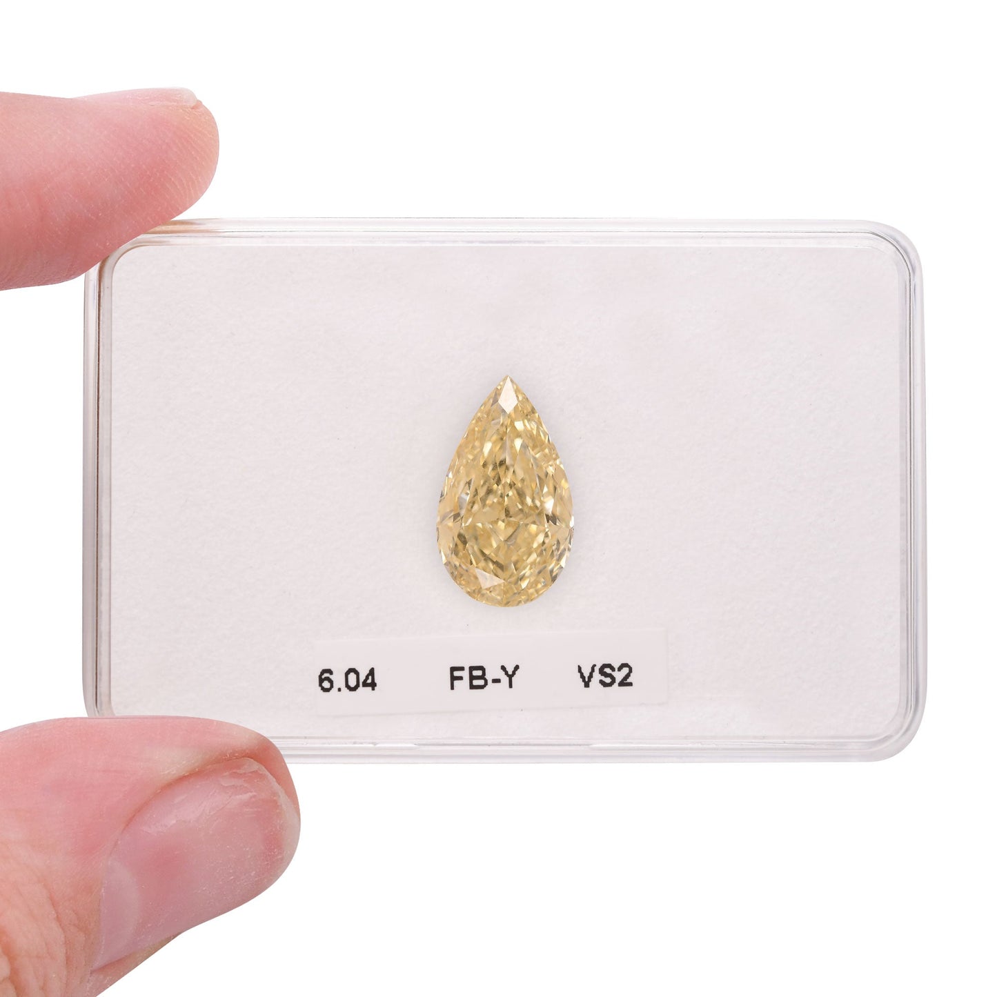 6.04 Carat Fancy Brownish Yellow Pear Diamond VS2 GIA