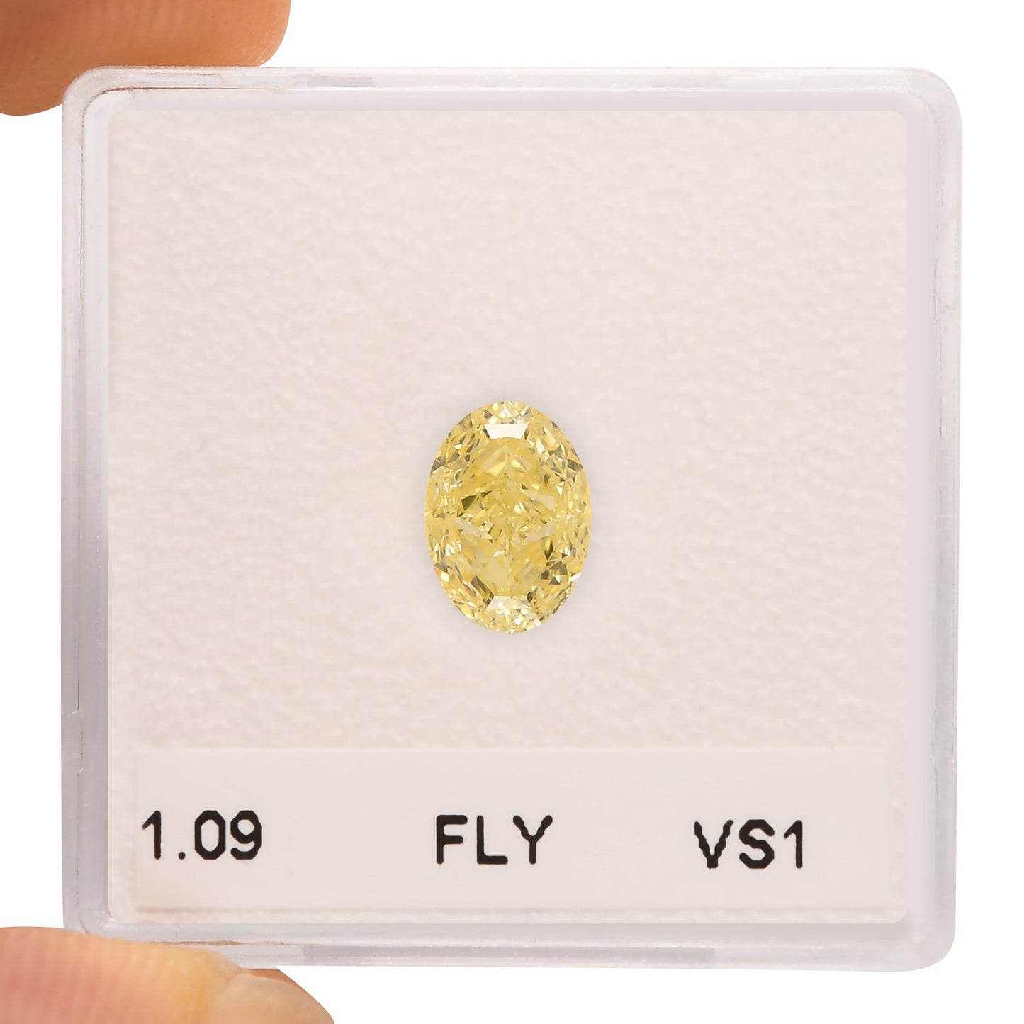 1,09 Karat Fancy Light Yellow Ovaler Diamant VS1 GIA