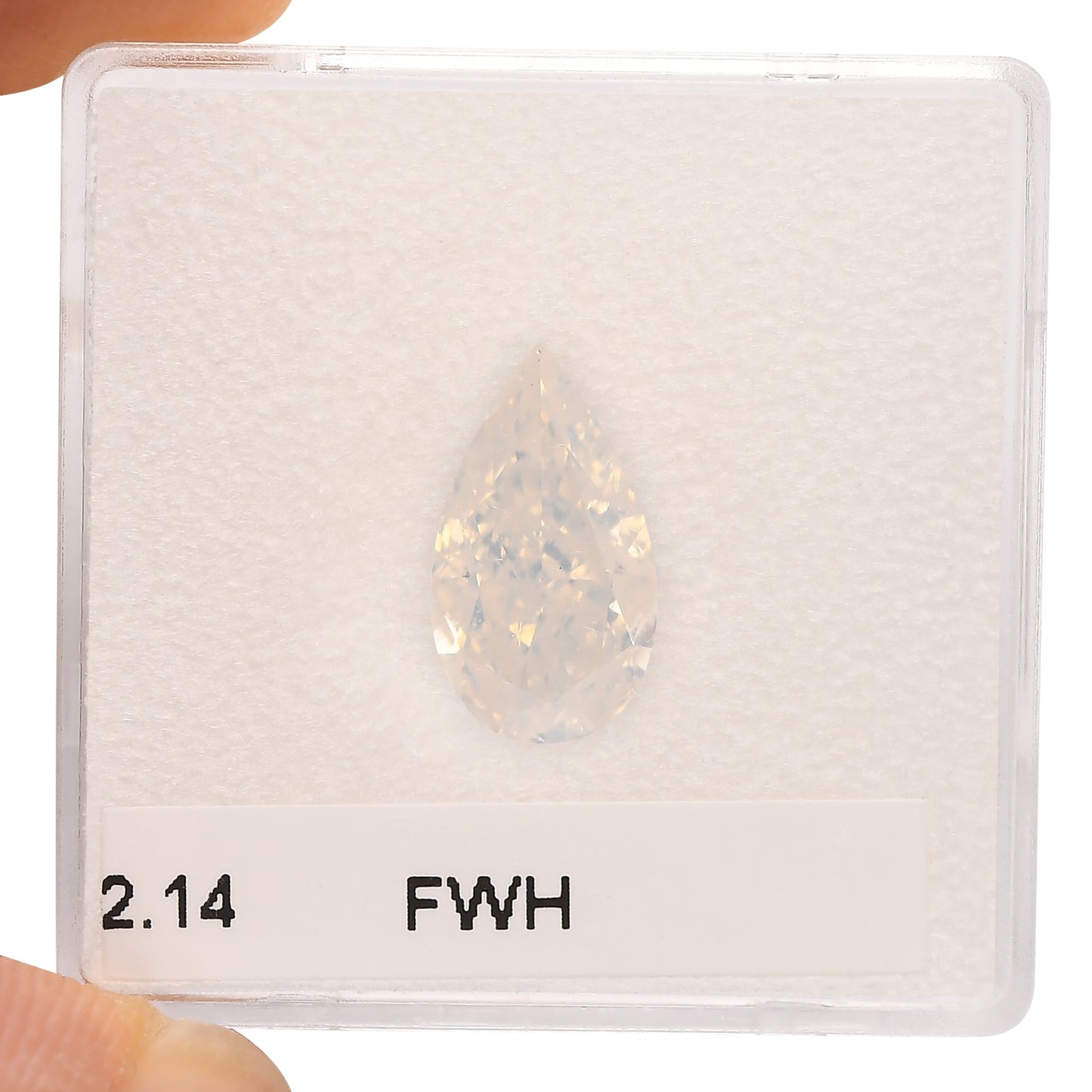 2,14 Karat Fancy White Birnenförmiger Diamant GIA