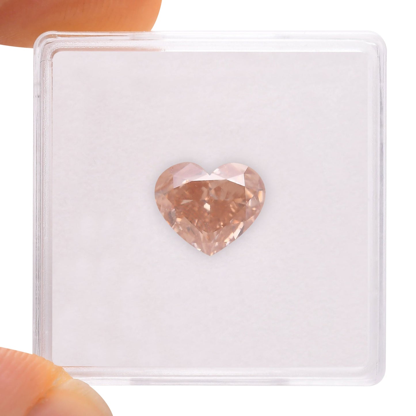 2,66 Karat Fancy Brownish Orange Pink Heart Diamond VS2 GIA