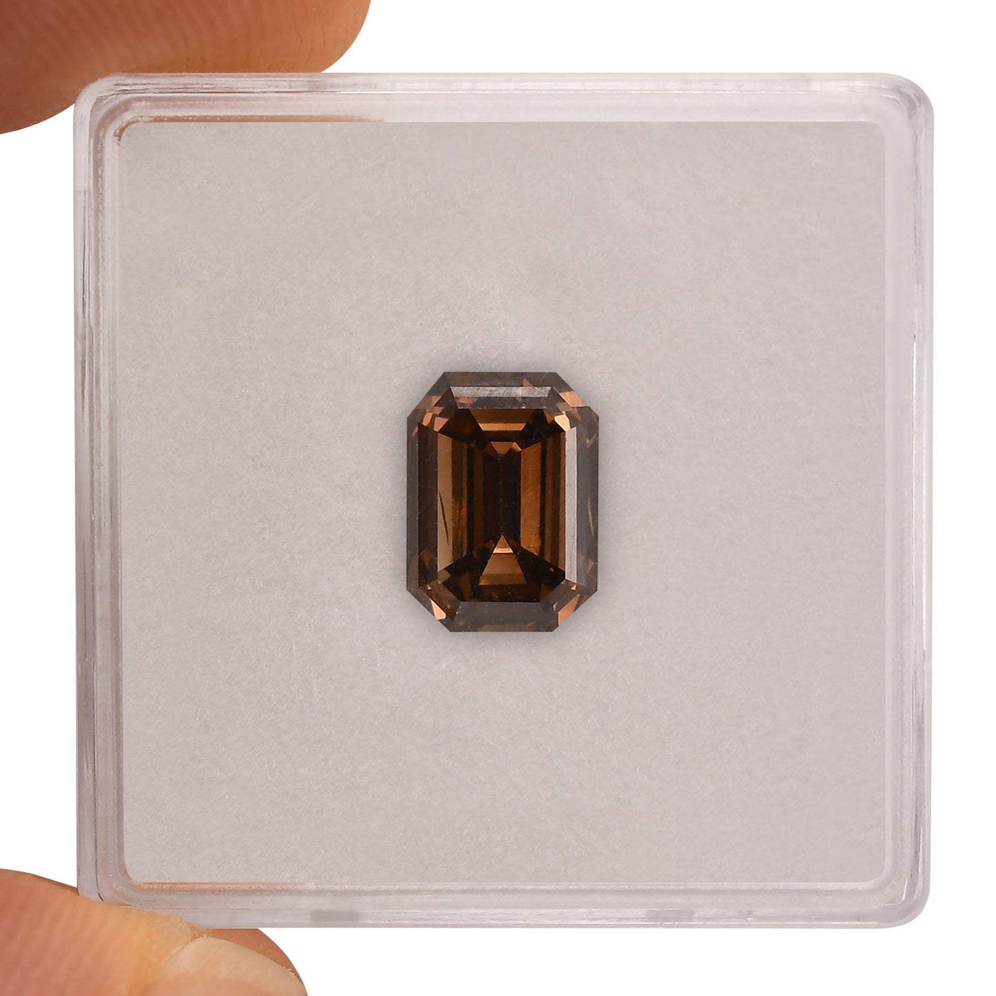 2,20 Karat Fancy Dark Orange Brown Emerald Diamond SI2 GIA