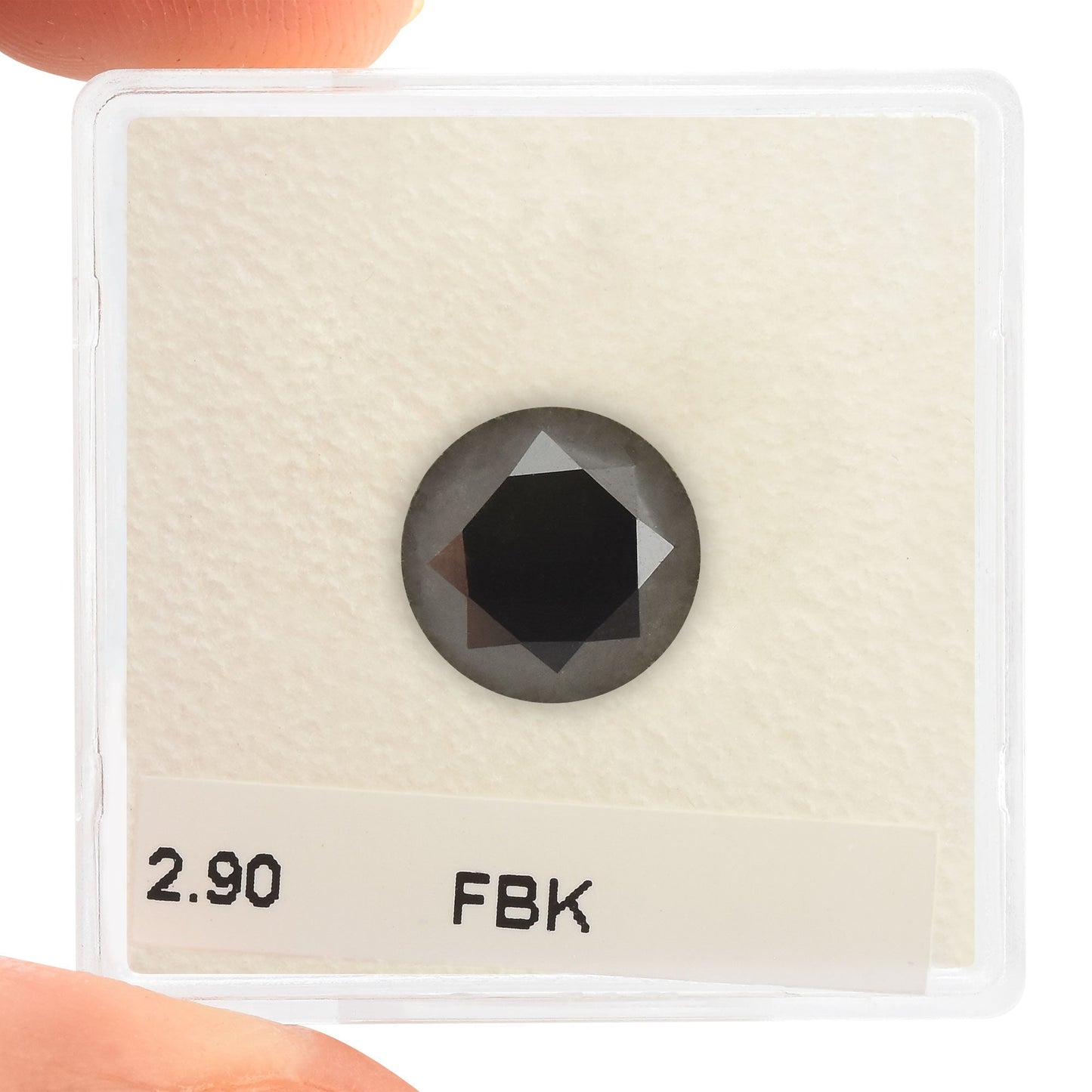 2,90 Karat Fancy Black Brillant Diamant, GIA-zertifiziert