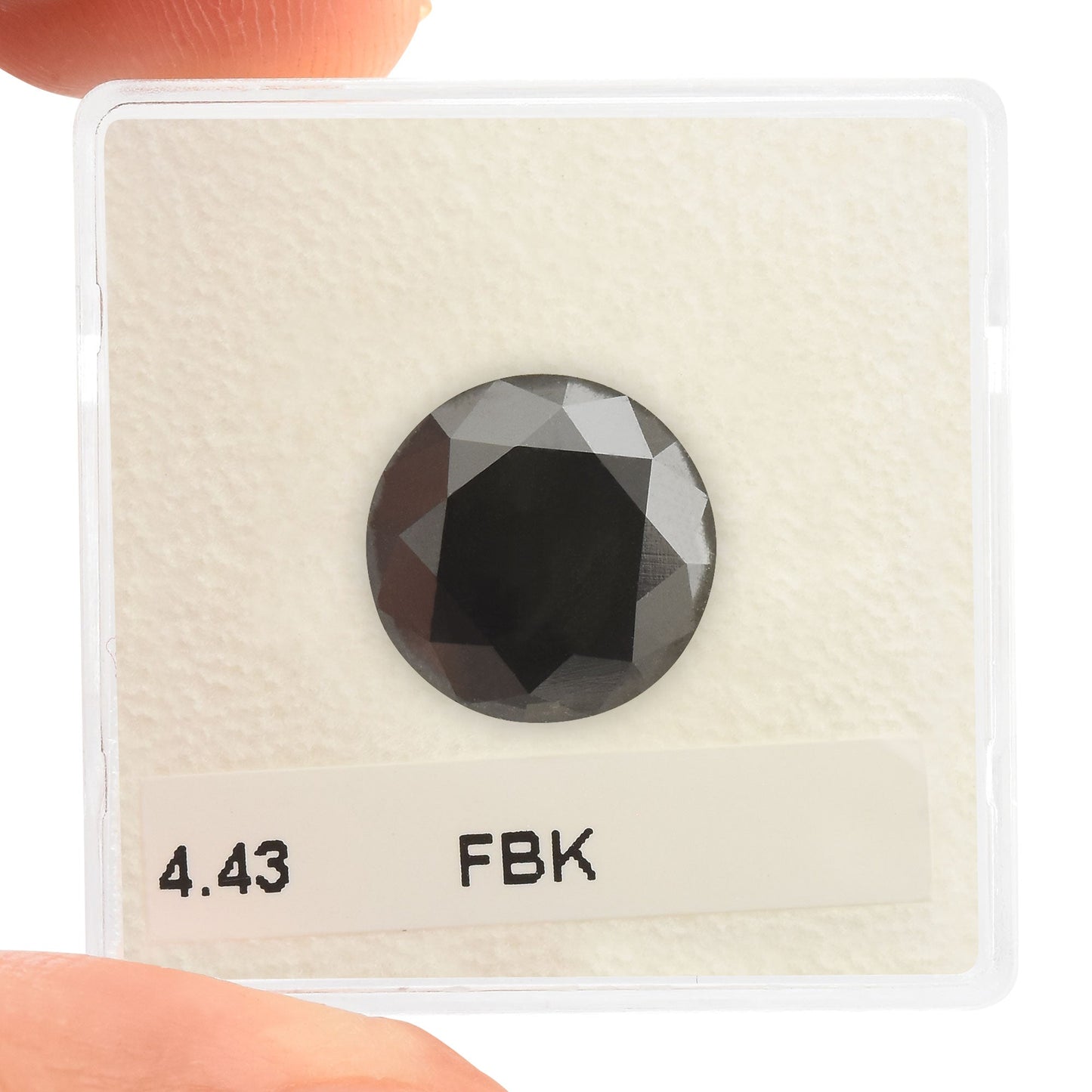 4,43 Karat Fancy Black Brillant Diamant, GIA-zertifiziert