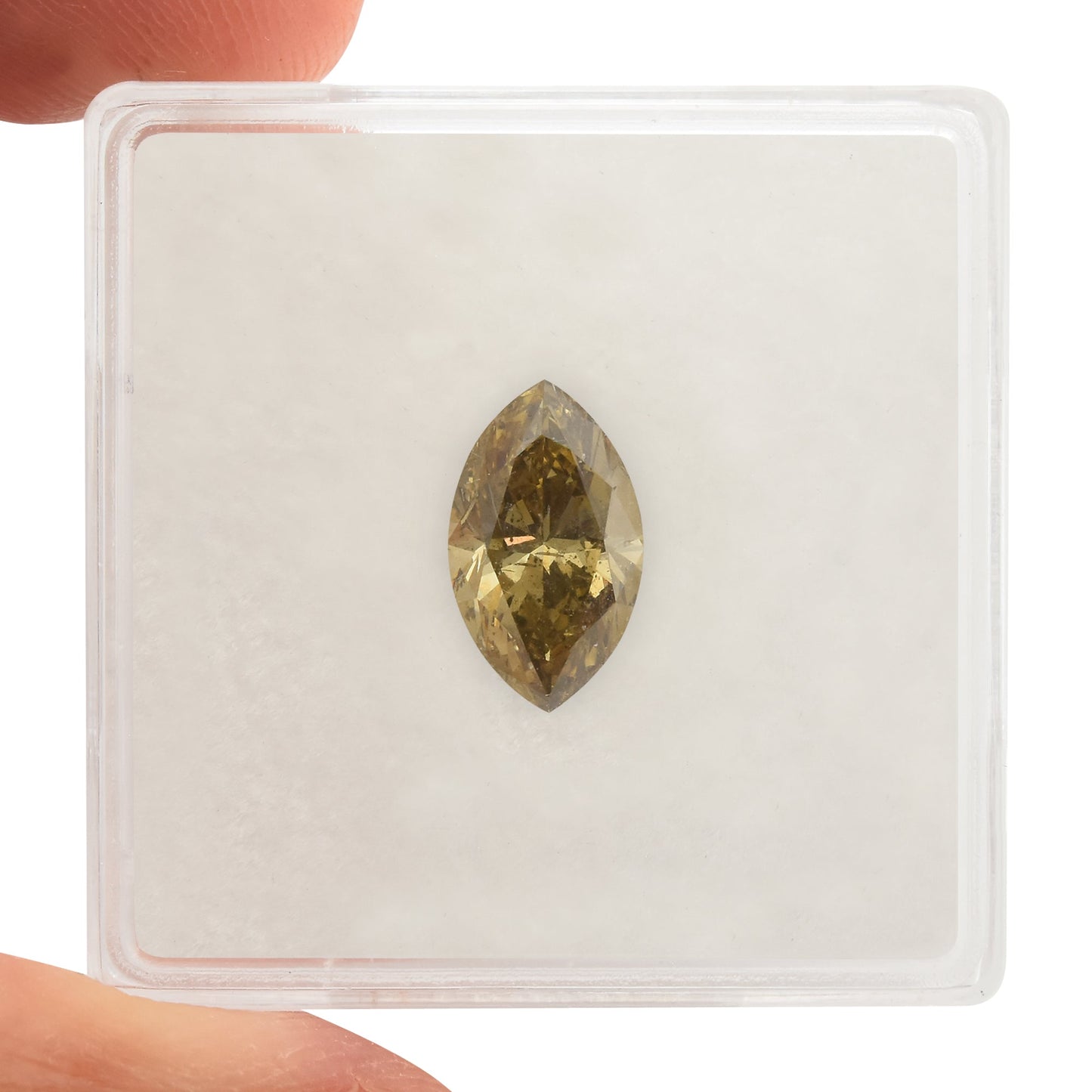 1,38 Karat Fancy Dark Yellow Brown Marquise-Diamant (I1) GIA