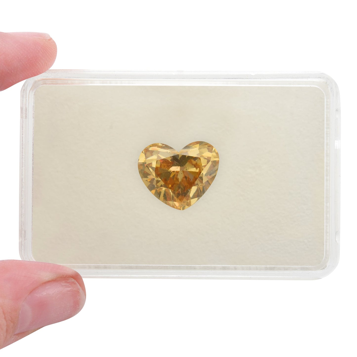10,47 Karat Fancy Deep Brownish Orange Yellow Heart Diamant SI1 GIA