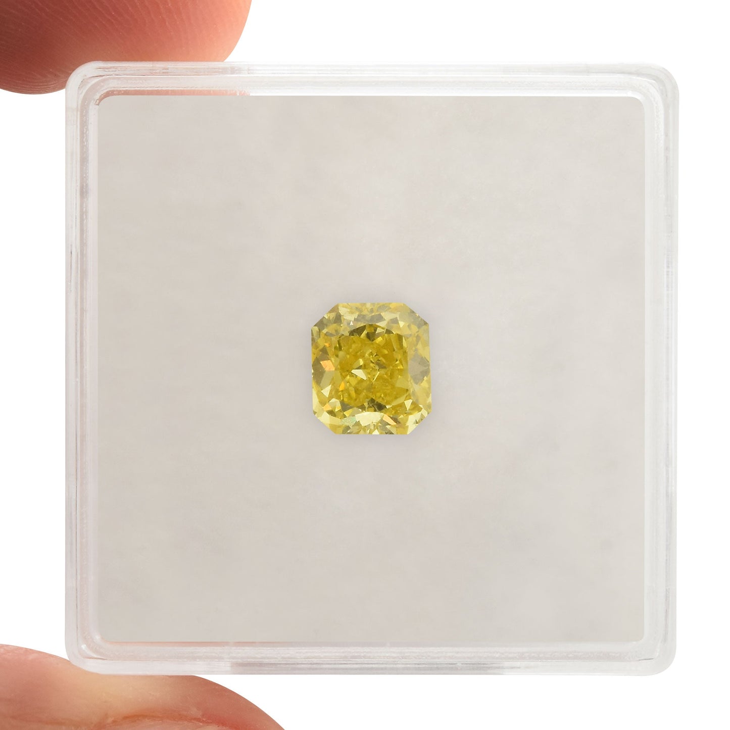1,03 Karat Fancy Vivid Yellow Radiant Diamant SI1 GIA