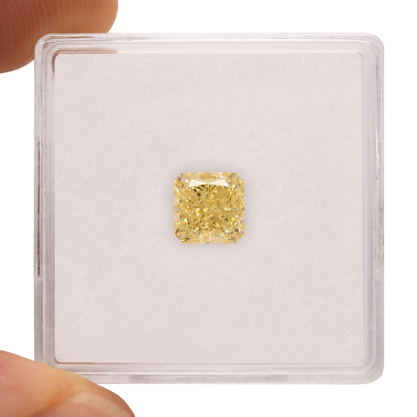 1.26 Carat Fancy Yellow Radiant Diamond VS2 GIA