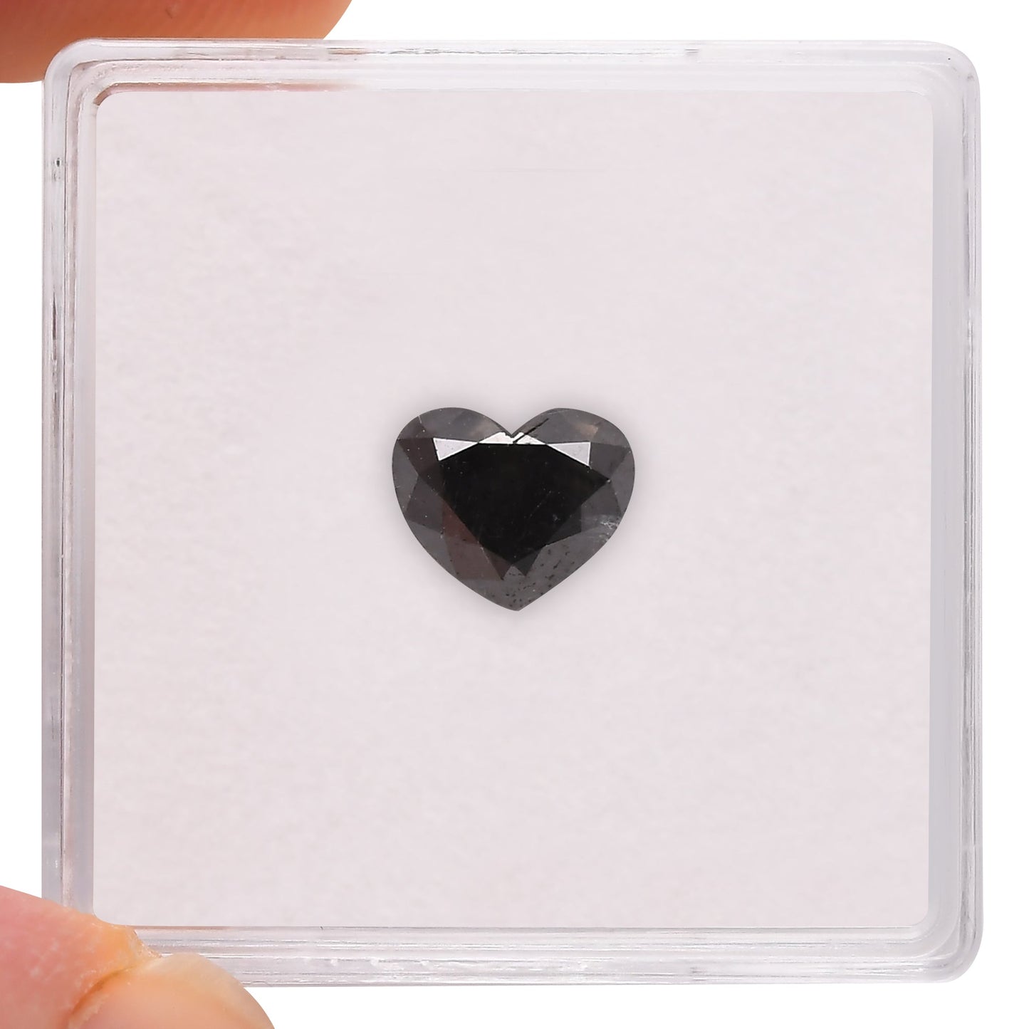 1,68 Karat Fancy Dark Gray Heart Diamant (I3) GIA