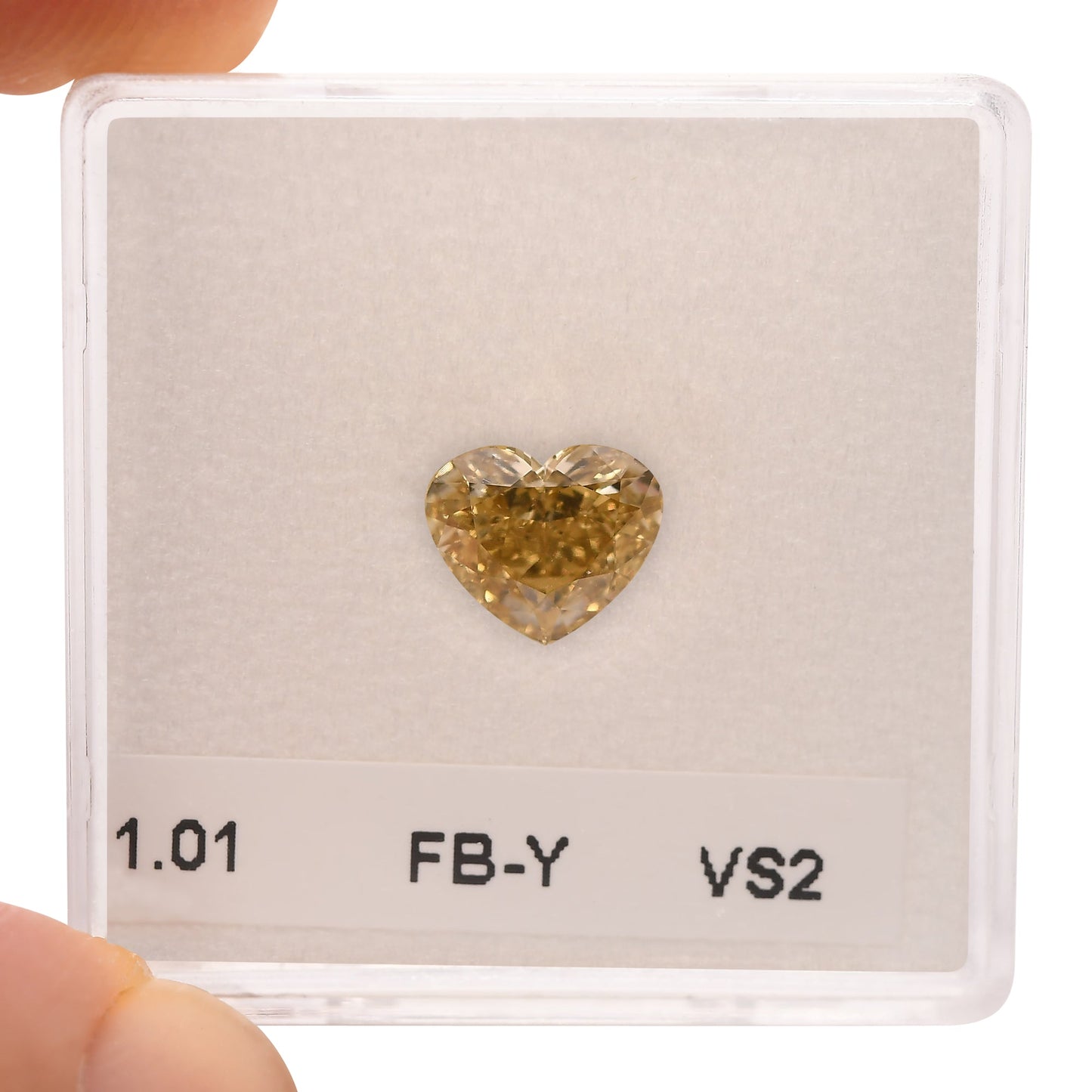 1,01 Karat Fancy Brownish Yellow Heart Diamant VS2 GIA