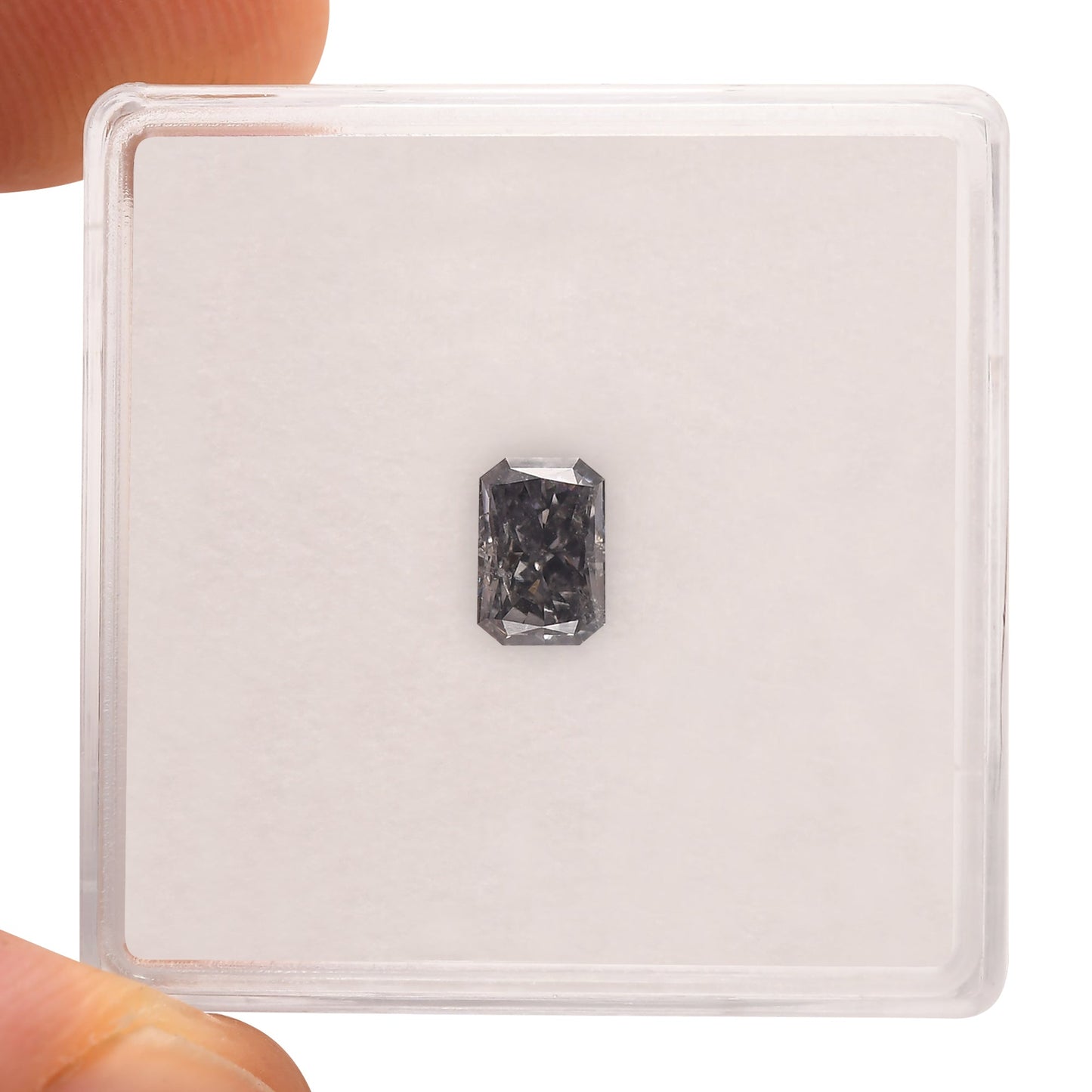 0,60 Karat Fancy Violet Gray Radiant Diamant I1 GIA