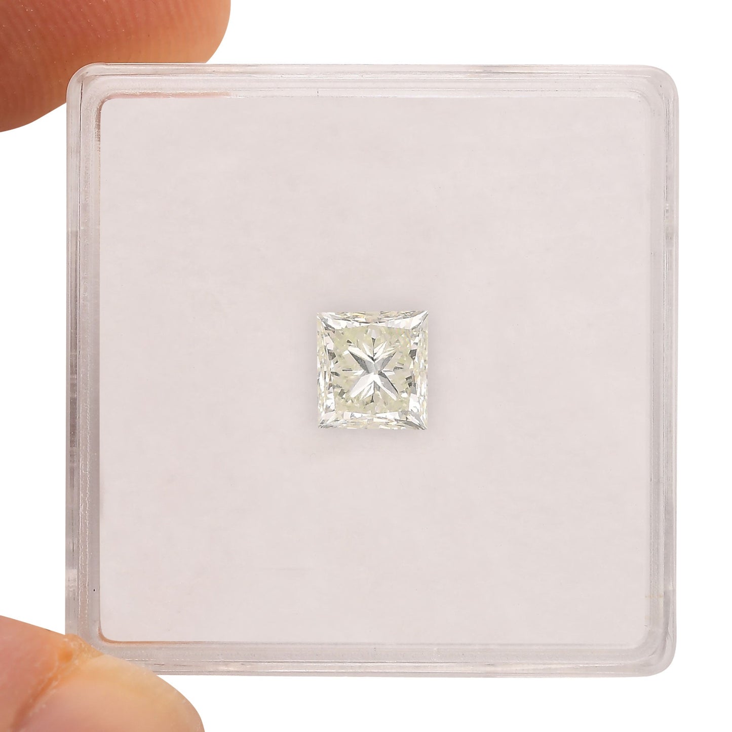 1,01 Karat sehr hellgrüner Prinzessdiamant VVS1 GIA