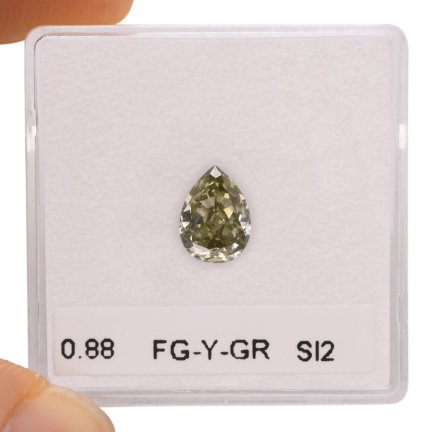 0,88 Karat Chamäleon-Birnen-Diamant SI2 GIA