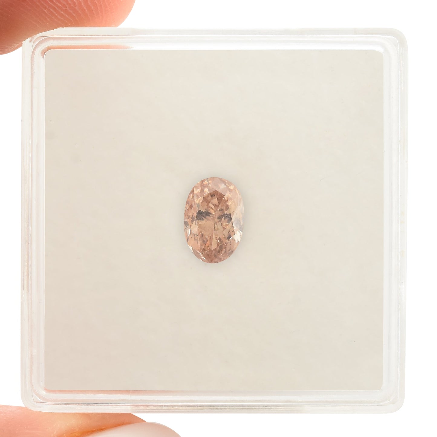 0,72 Karat Fancy Brown Pink Ovaler Diamant SI2 GIA