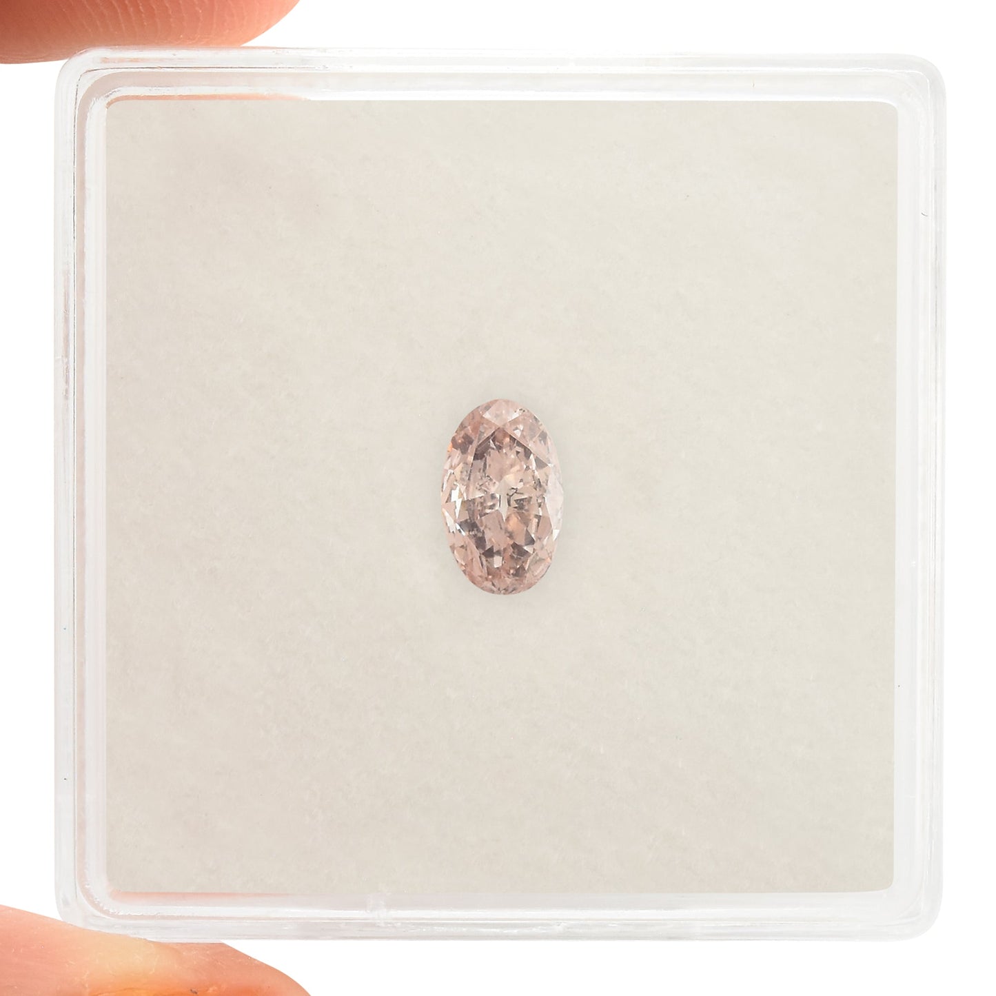 0,30 Karat Fancy Light Orange Pink Ovaler Diamant I1 GIA