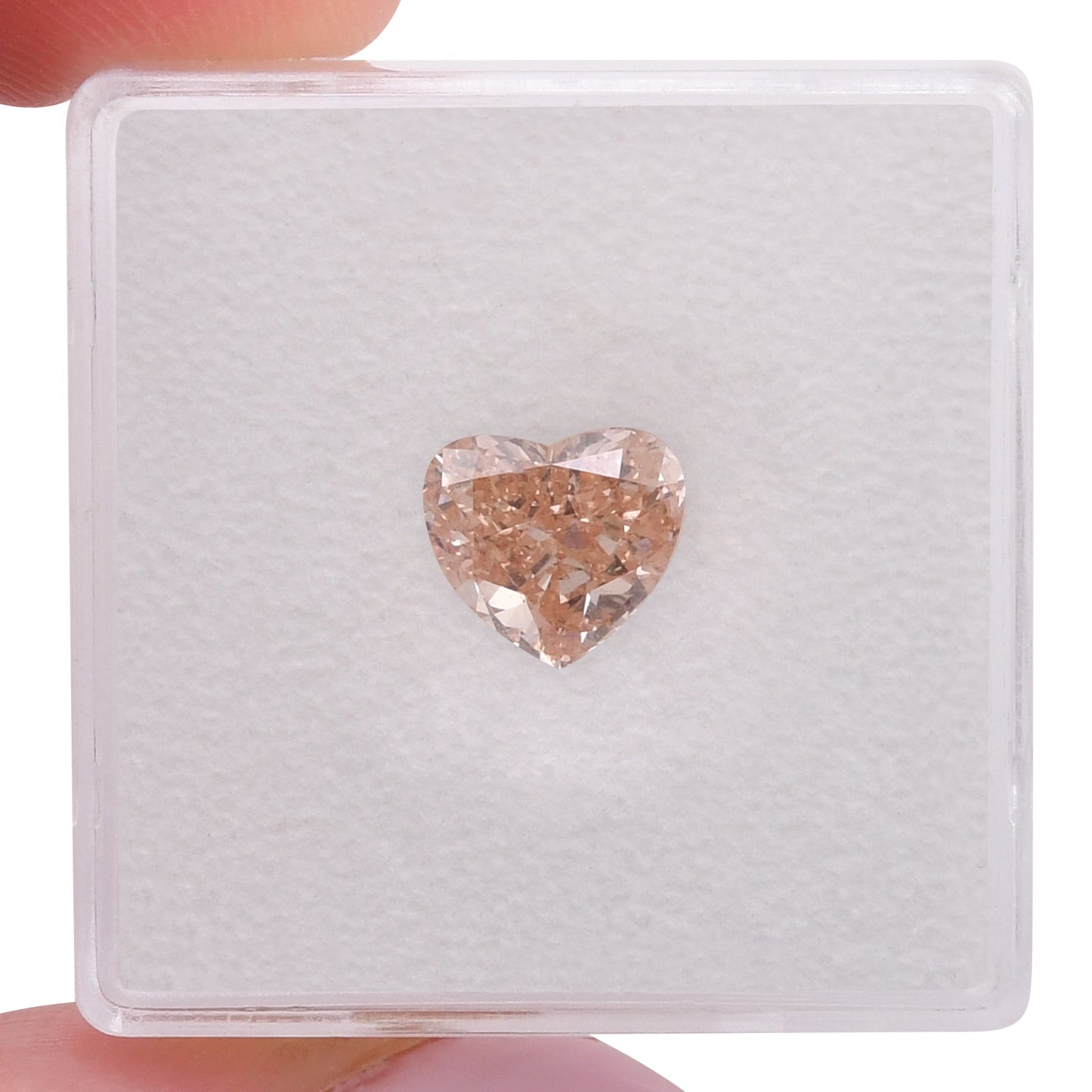 1,57 Karat Fancy Brownish Orange Pink Heart Diamant VS2 GIA