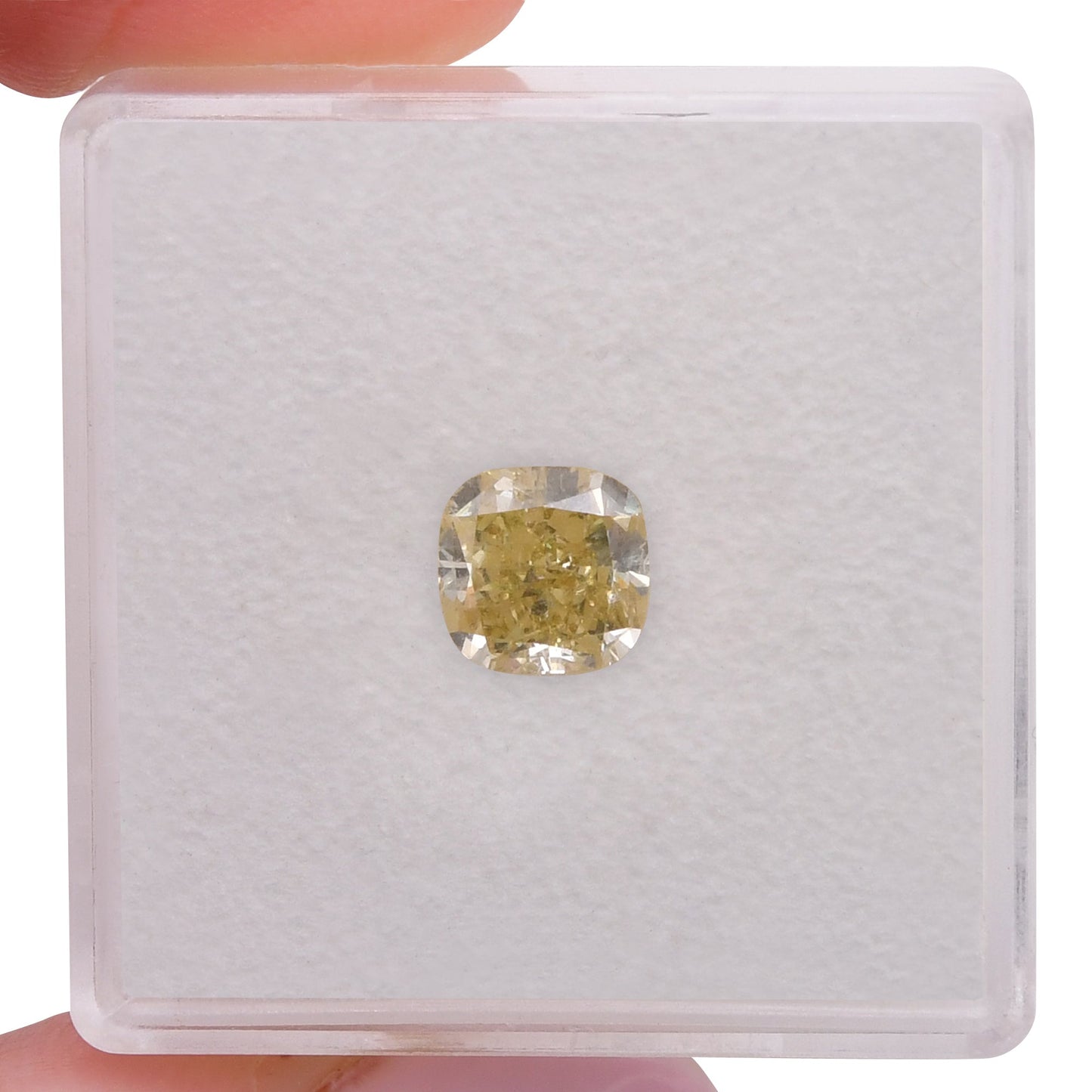 1.31 Carat Fancy Brownish Yellow Cushion Diamond IF GIA
