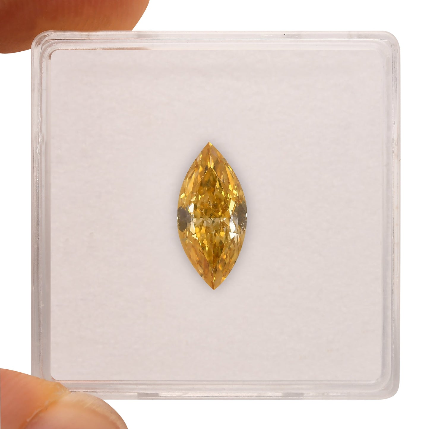1,50 Karat Fancy Deep Yellow Marquise-Diamant SI1 GIA