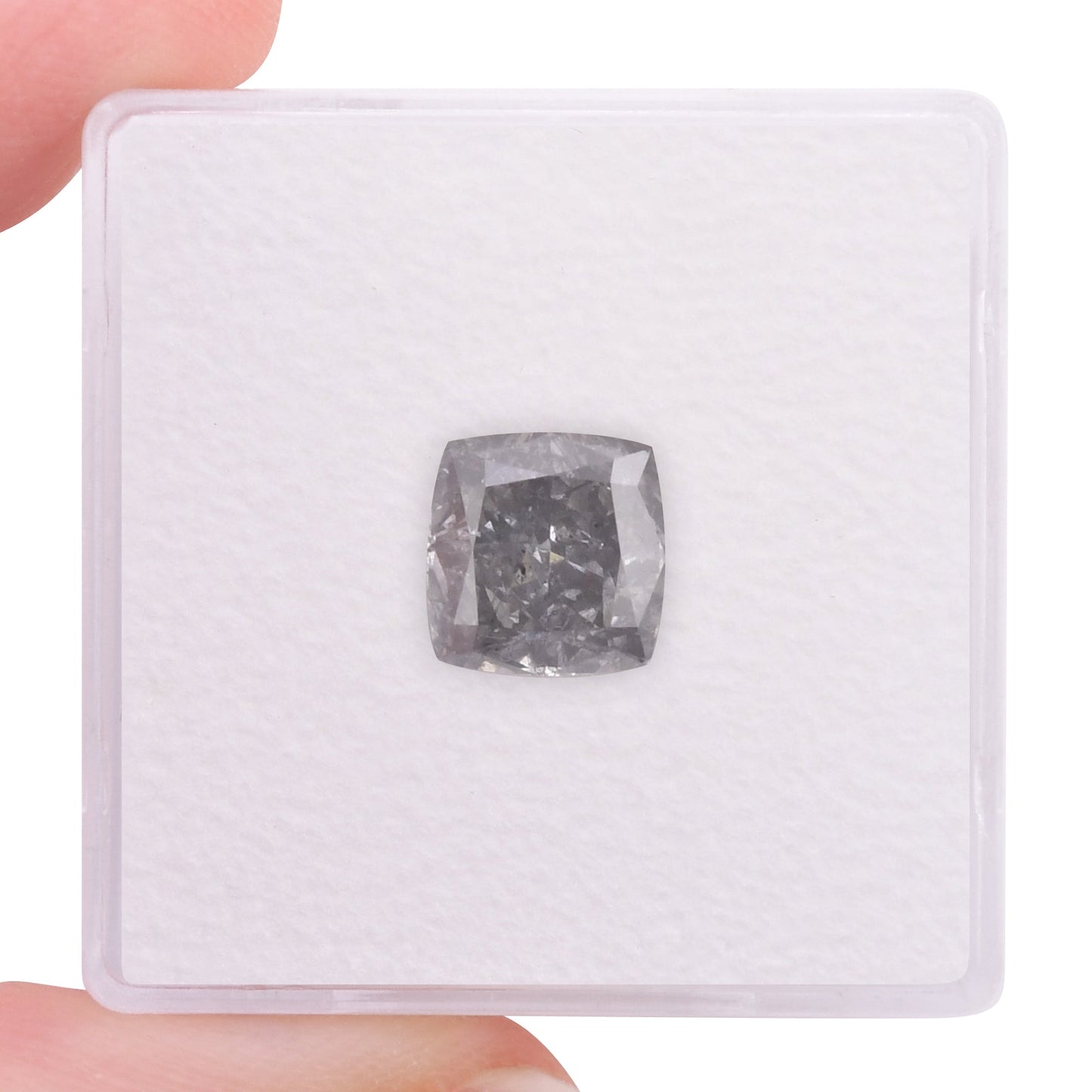 2,14 Karat Fancy Gray Cushion Diamant I1 GIA