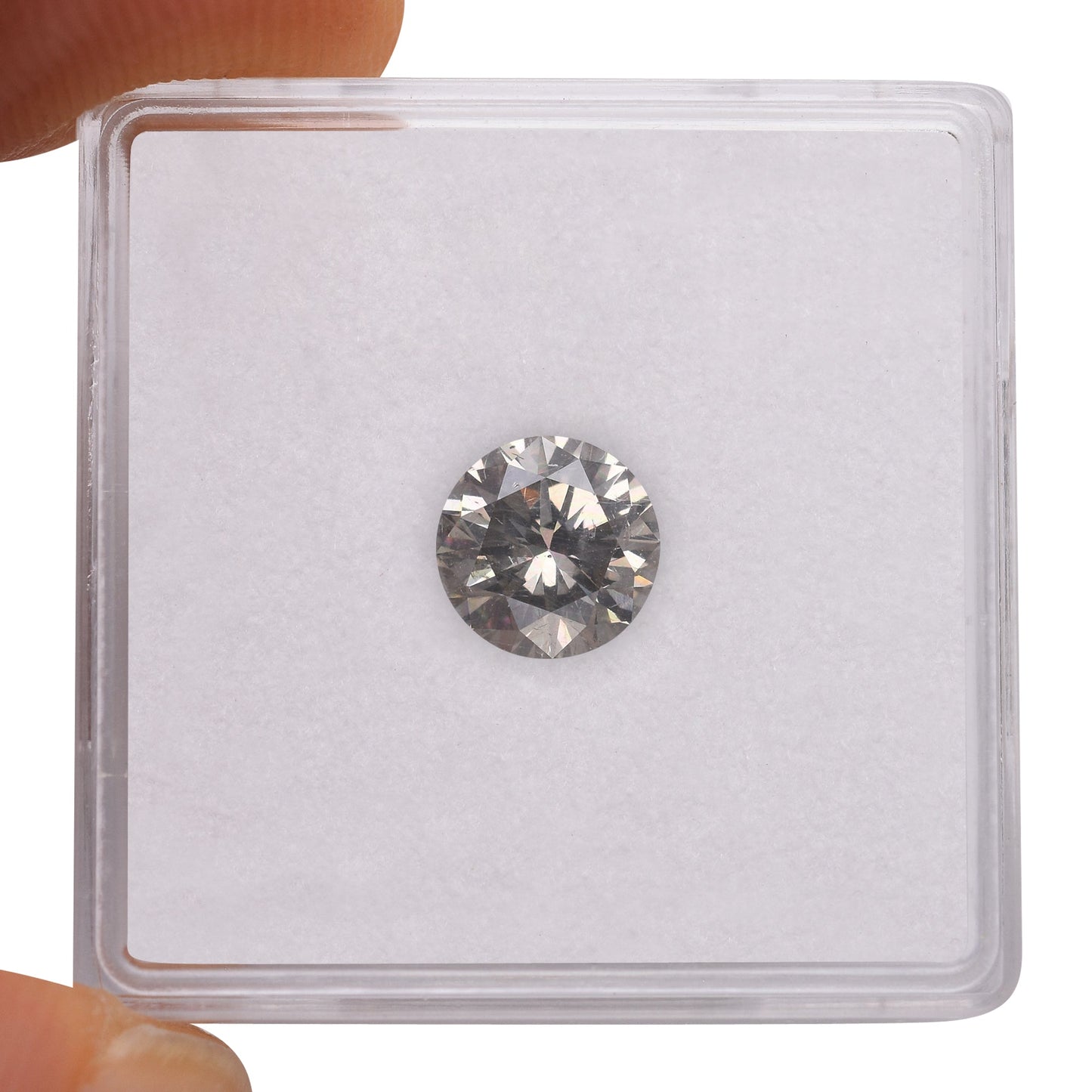 1,10 Karat Fancy Gray Rundbrillant Diamant I1 GIA