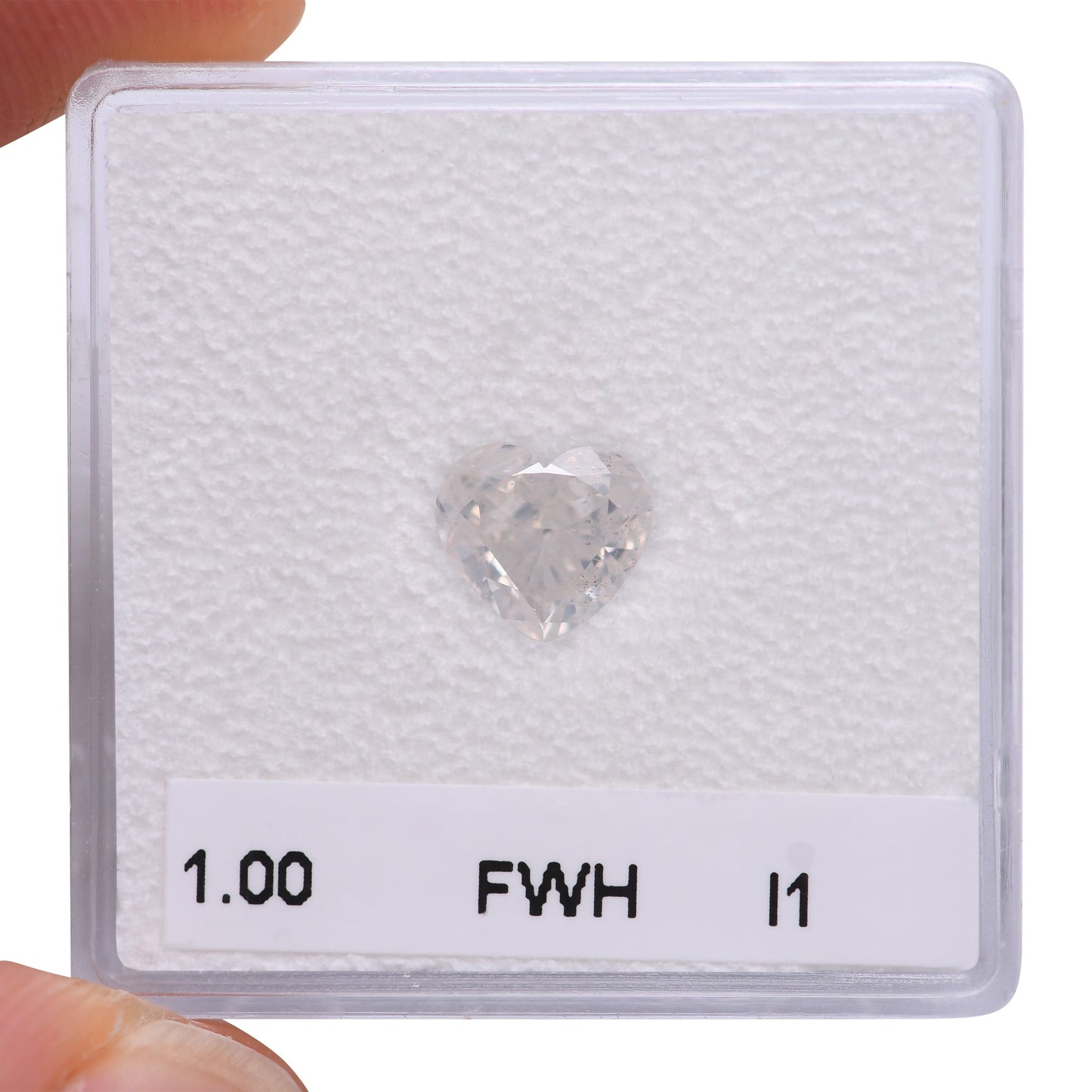 1,00 Karat Fancy White Heart Diamant I1 GIA